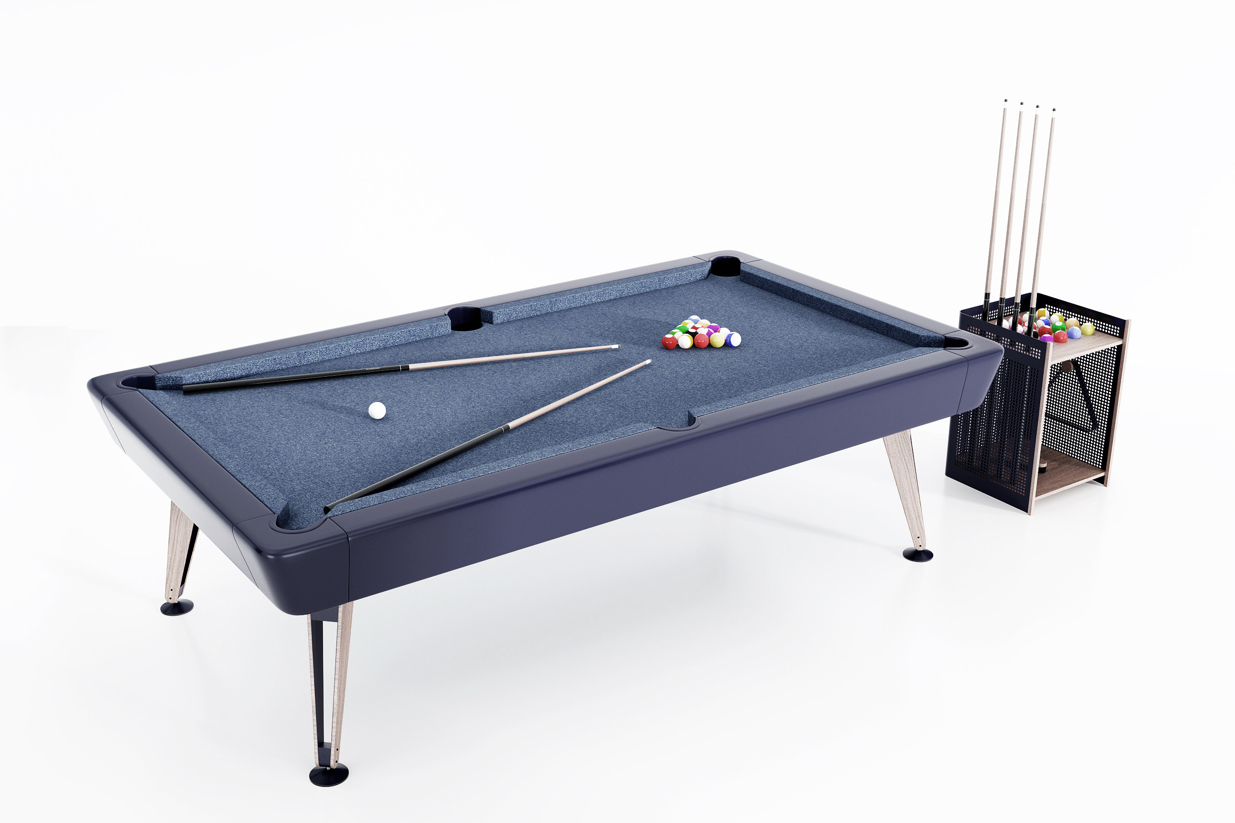 现代台球桌, 台球球杆3d模型下载