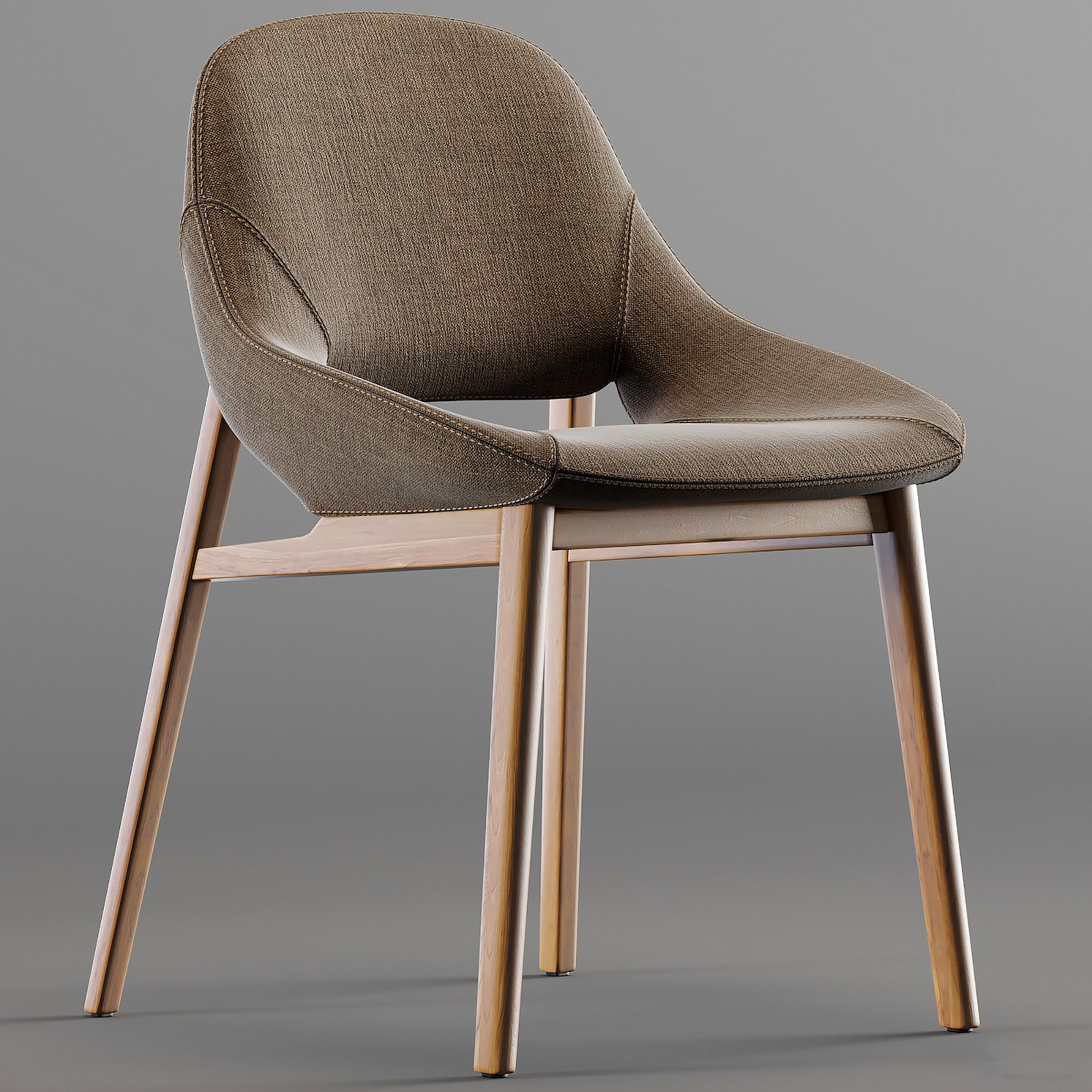 现代布艺餐椅3d模型下载