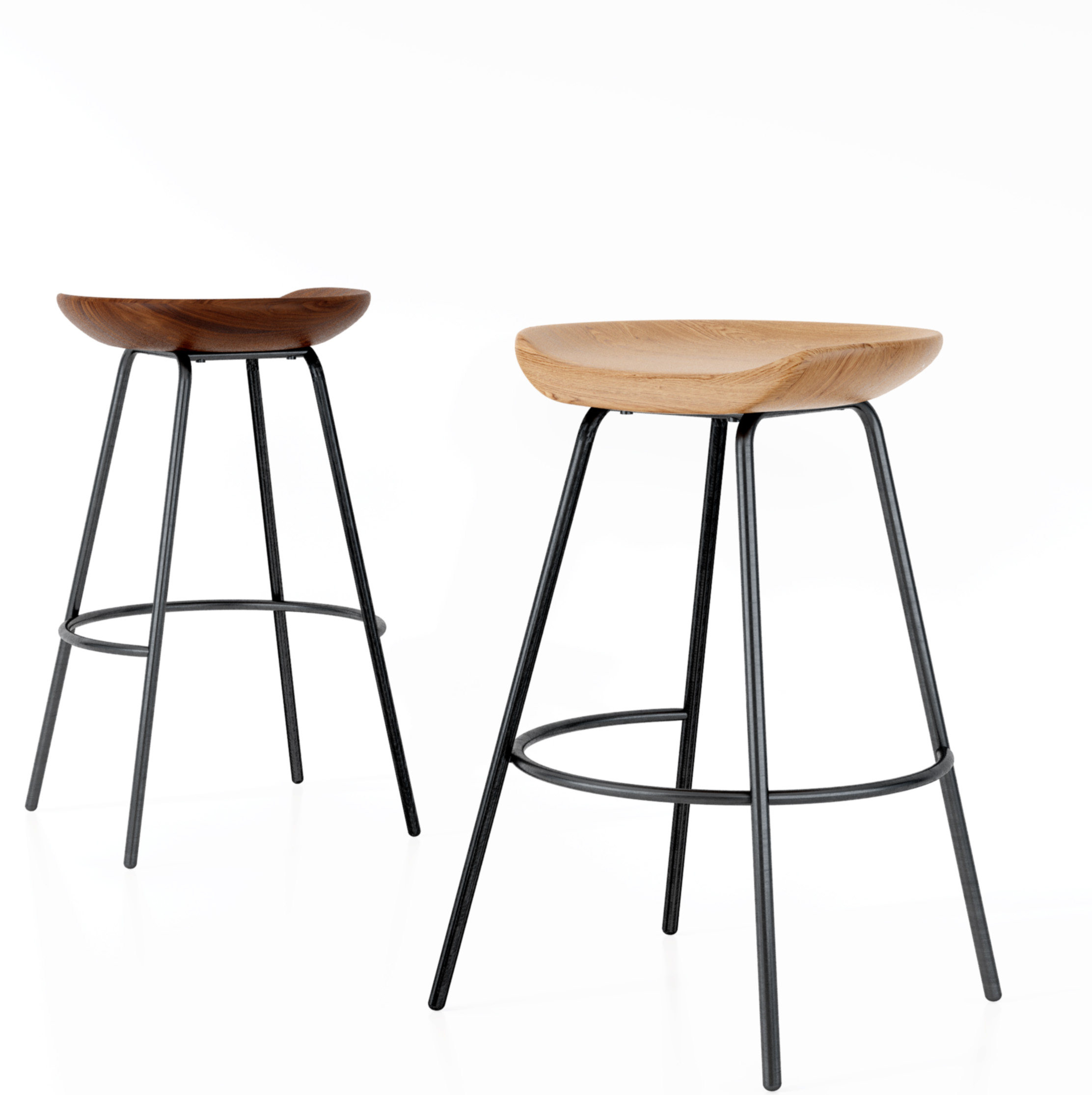 丹麦 HAY 现代吧椅,高脚椅3d模型下载