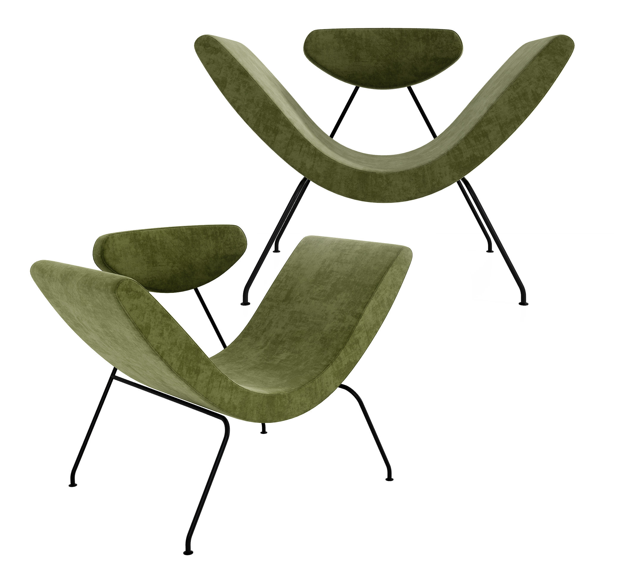 意大利 Tacchini Reversível 现代单椅,椅子3d模型下载