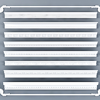 欧式法式石膏线,线条，脚线3d模型下载