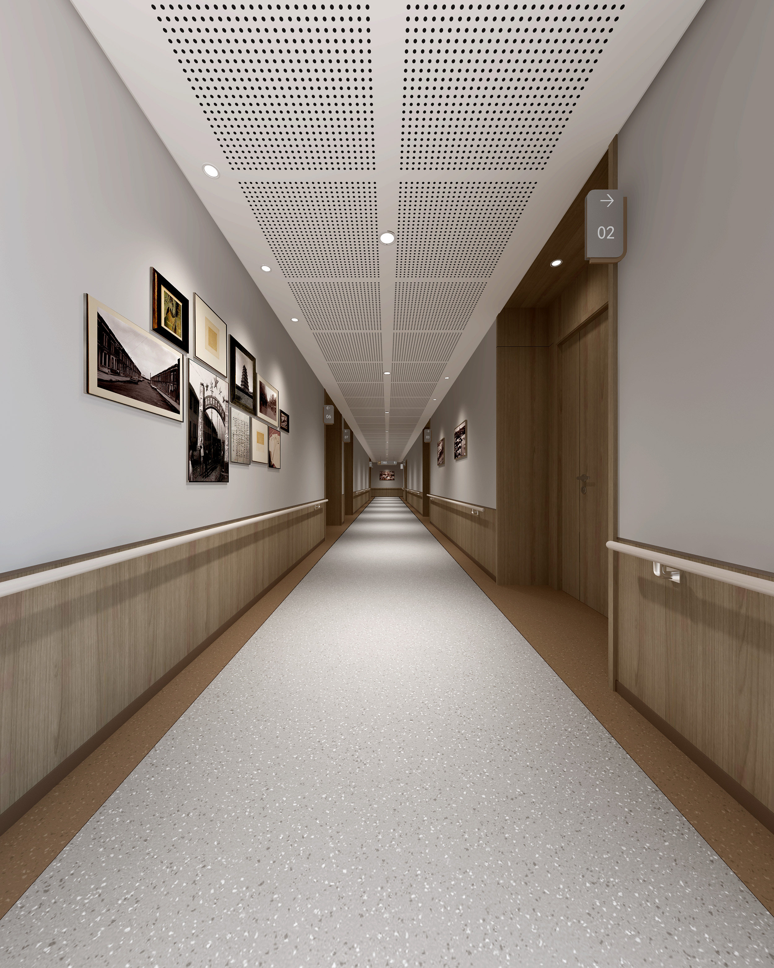 现代医院疗养中心护士站3d模型下载