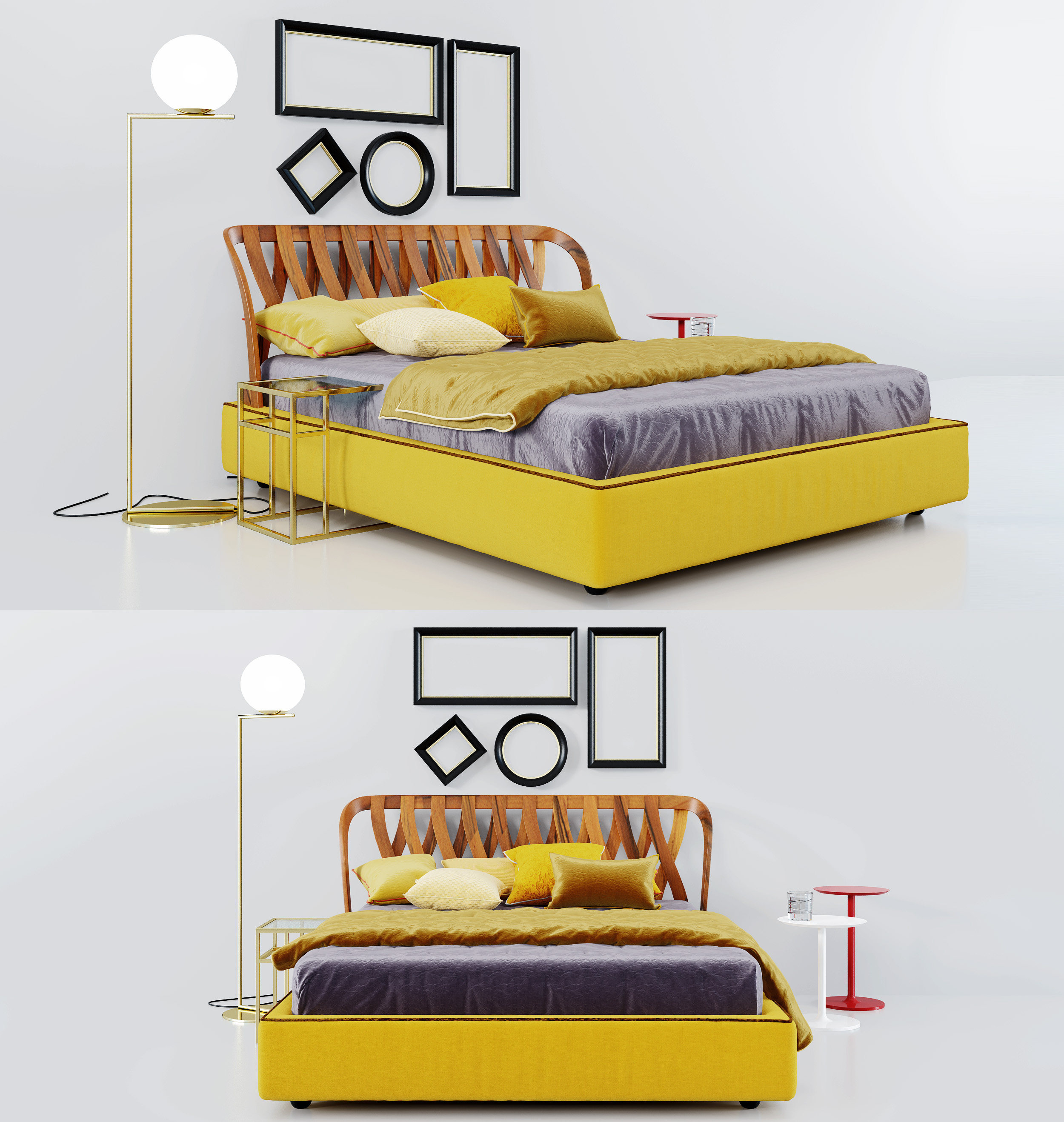 意大利 Twils Lounge 现代双人床,3d模型下载