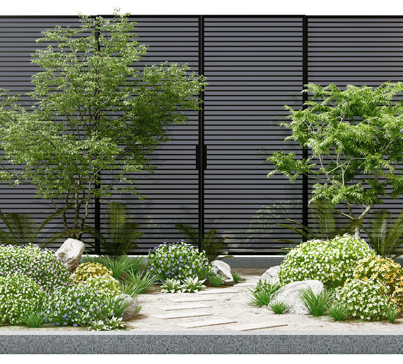 现代庭院景观小品,3d模型下载