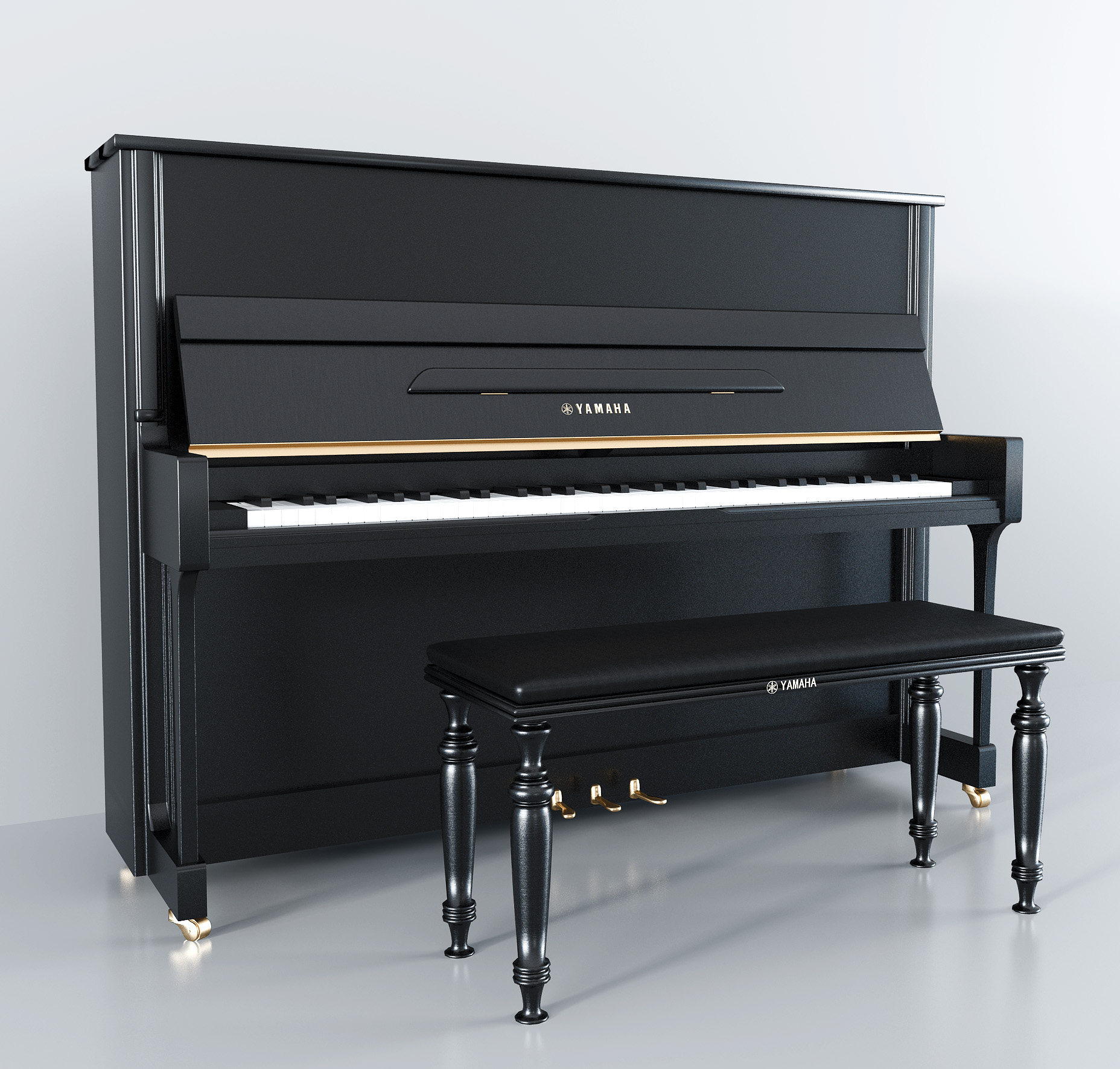 YAMAHA 现代钢琴3d模型下载