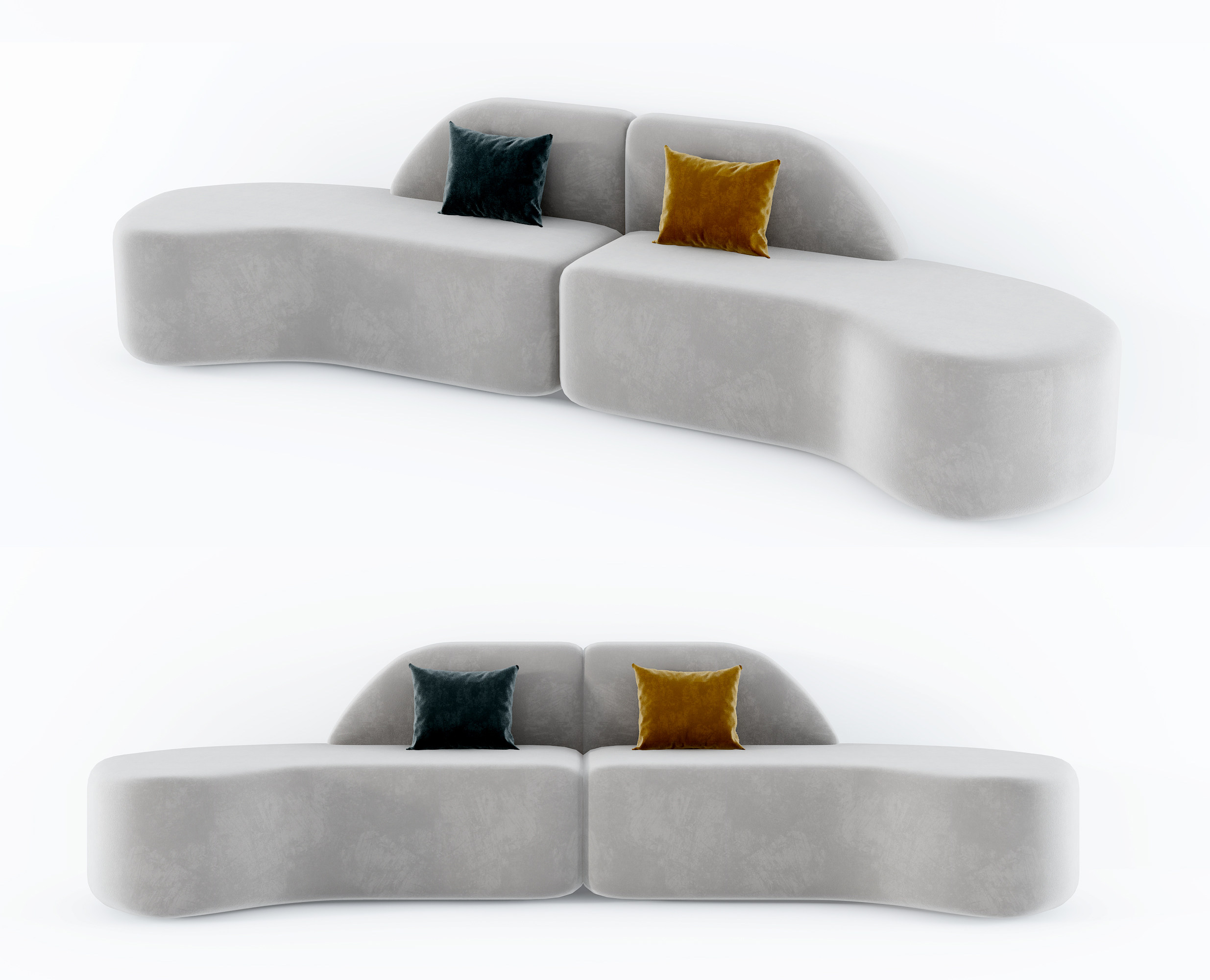 现代弧形沙发,3d模型下载