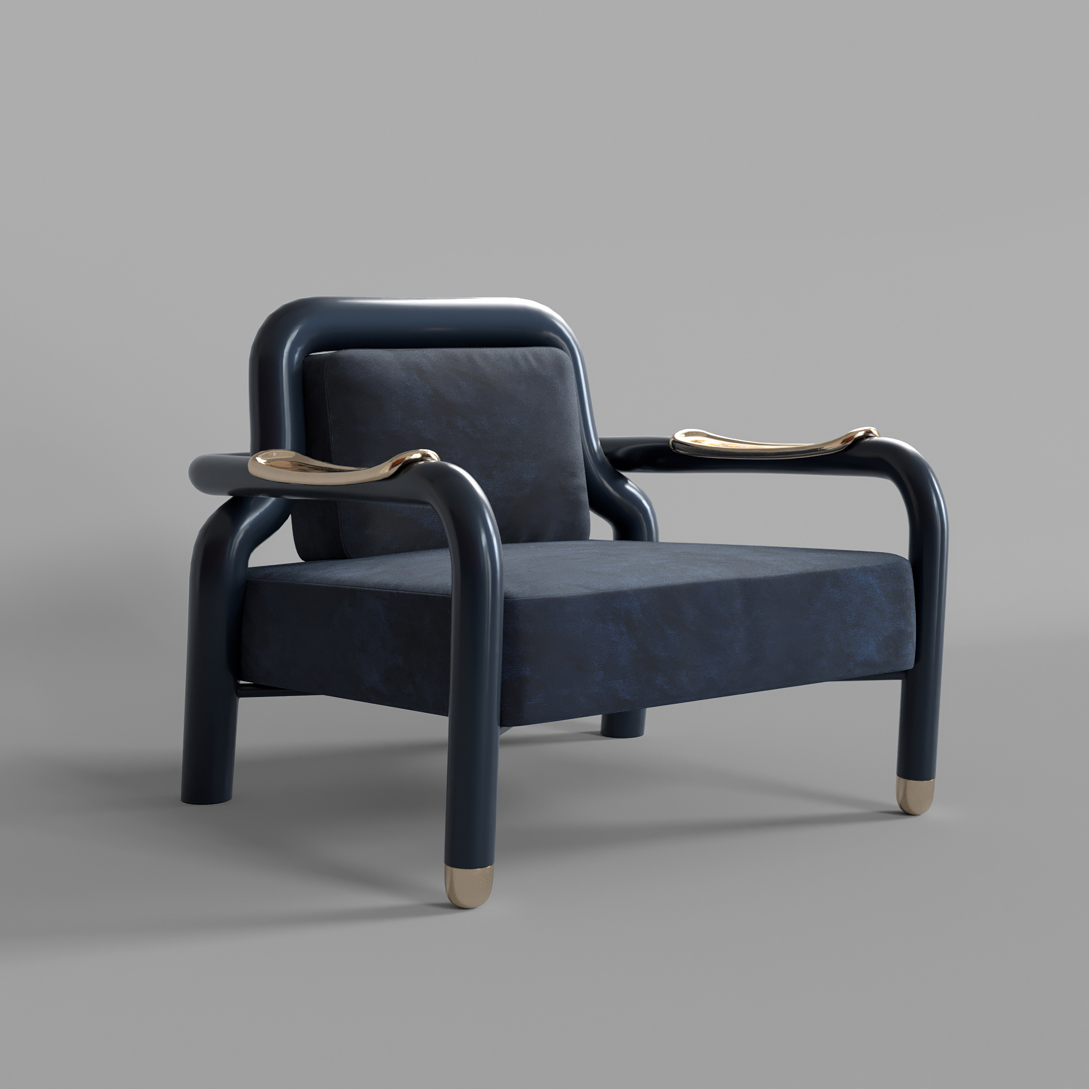 新中式单人椅3d模型下载
