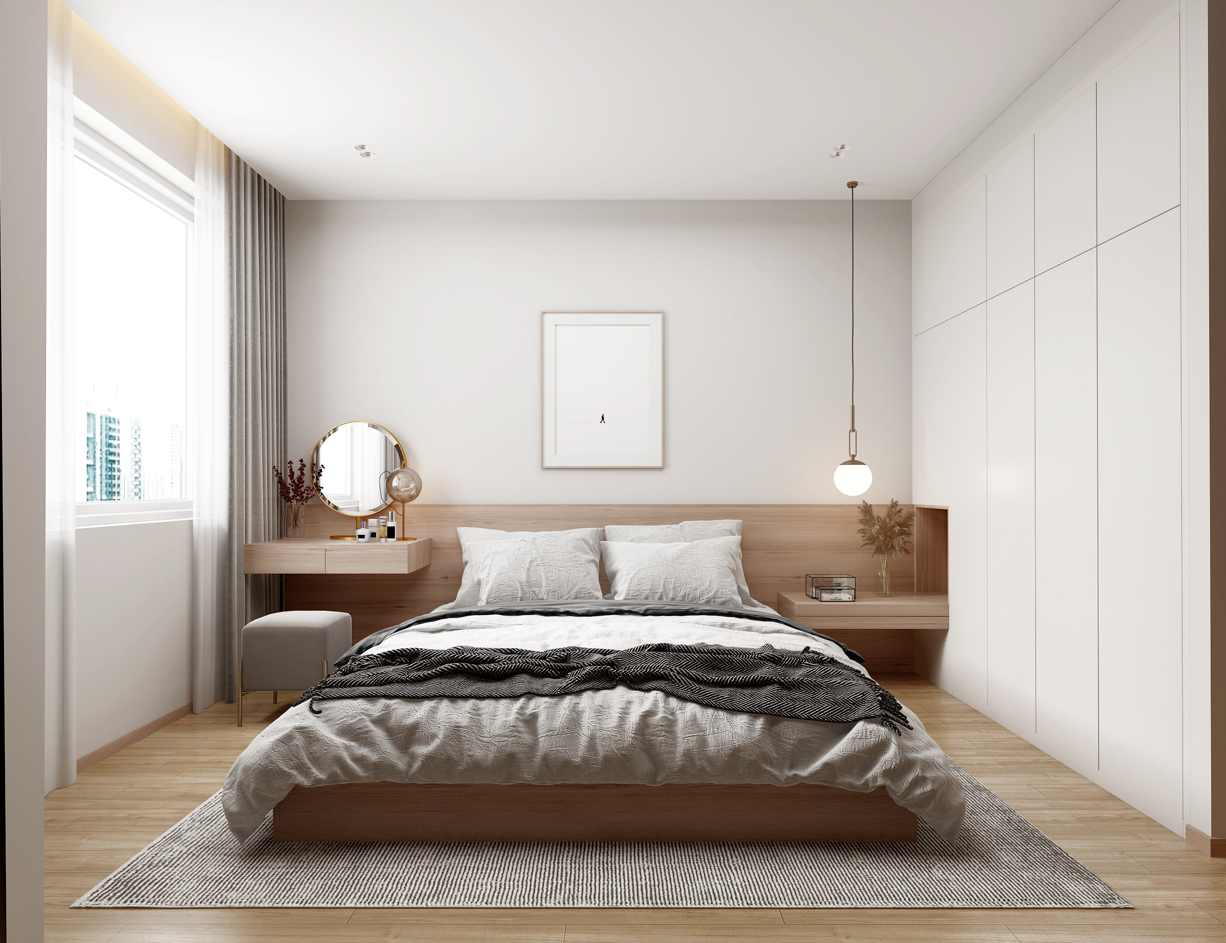 现代家居卧室,3d模型下载