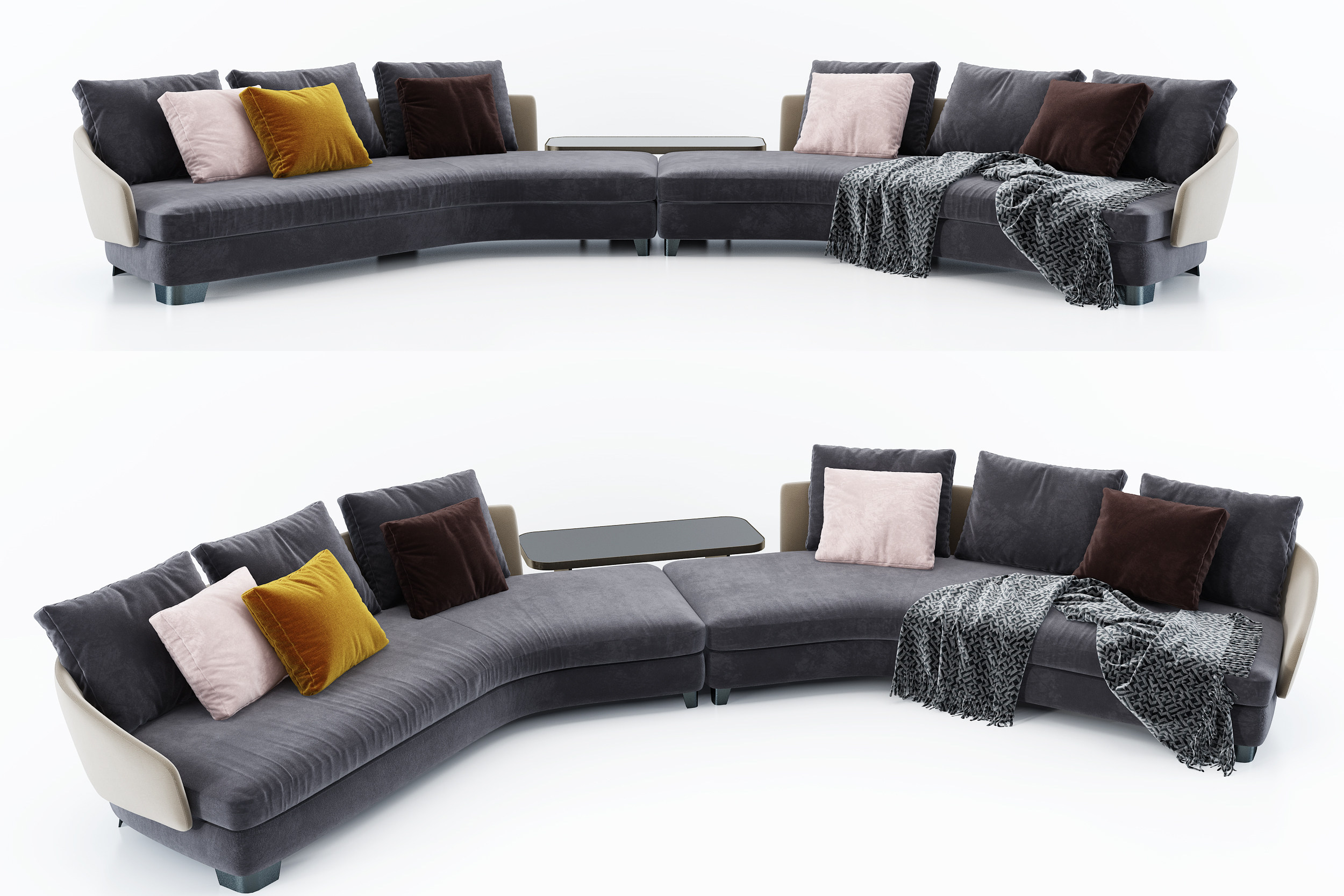 意大利 米洛提 minotti 现代多人沙发3d模型下载