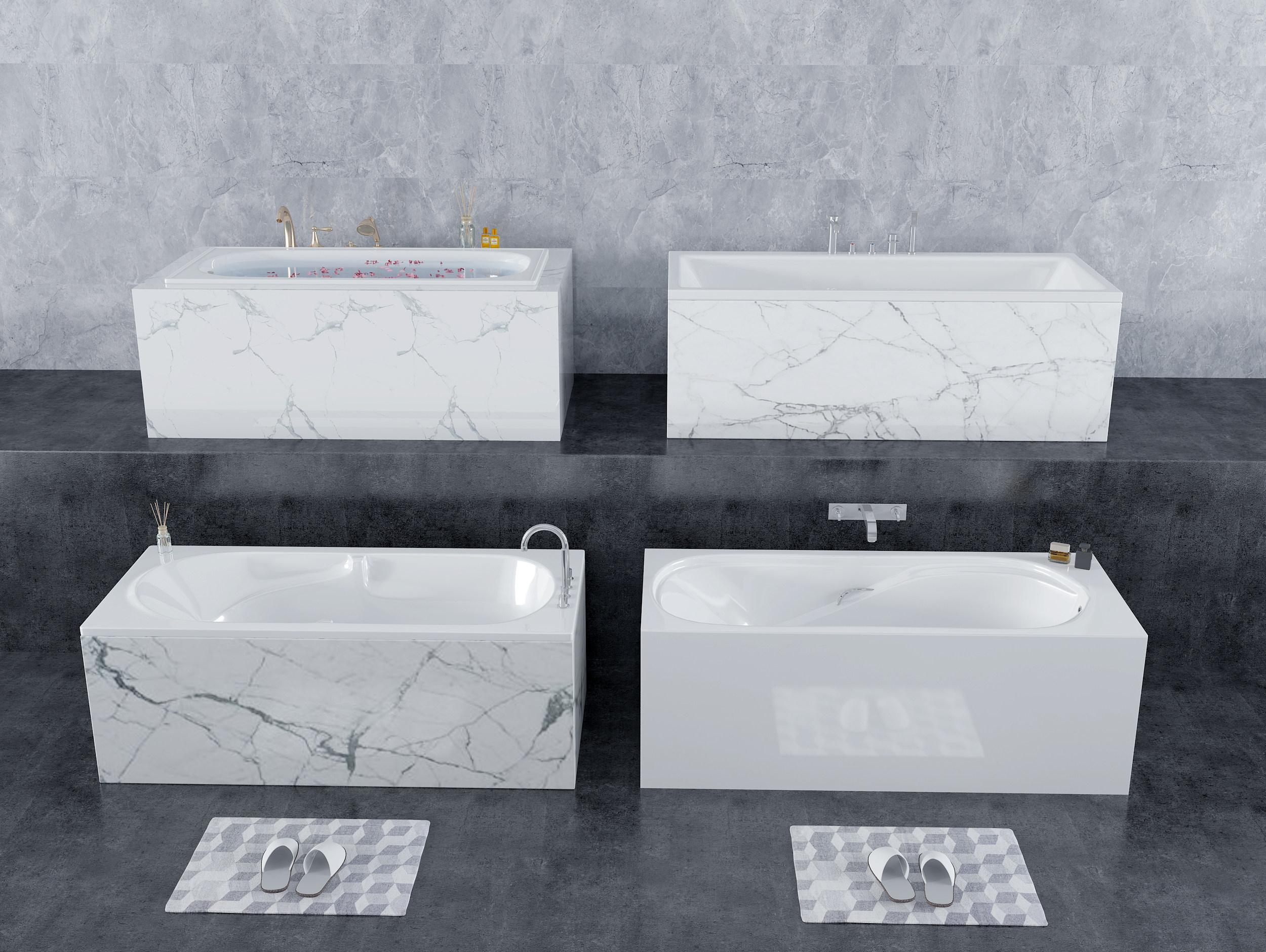 现代浴缸,3d模型下载