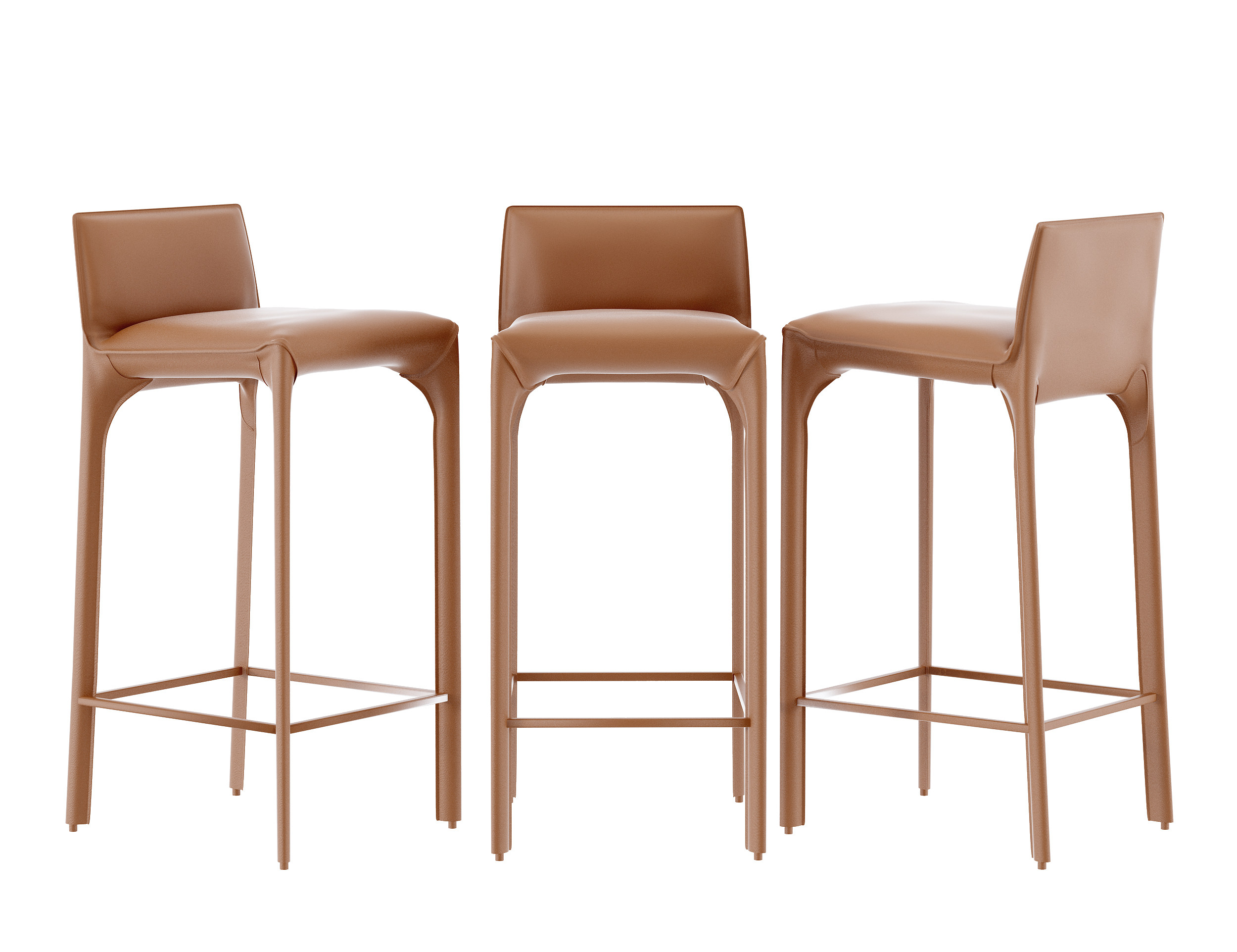 现代皮革吧椅,高脚椅,椅子3d模型下载