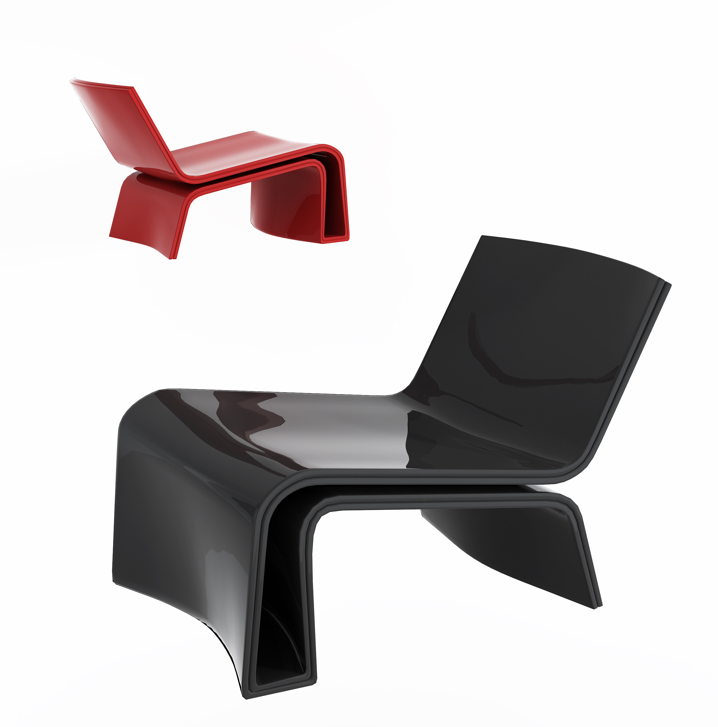 现代躺椅3d模型下载
