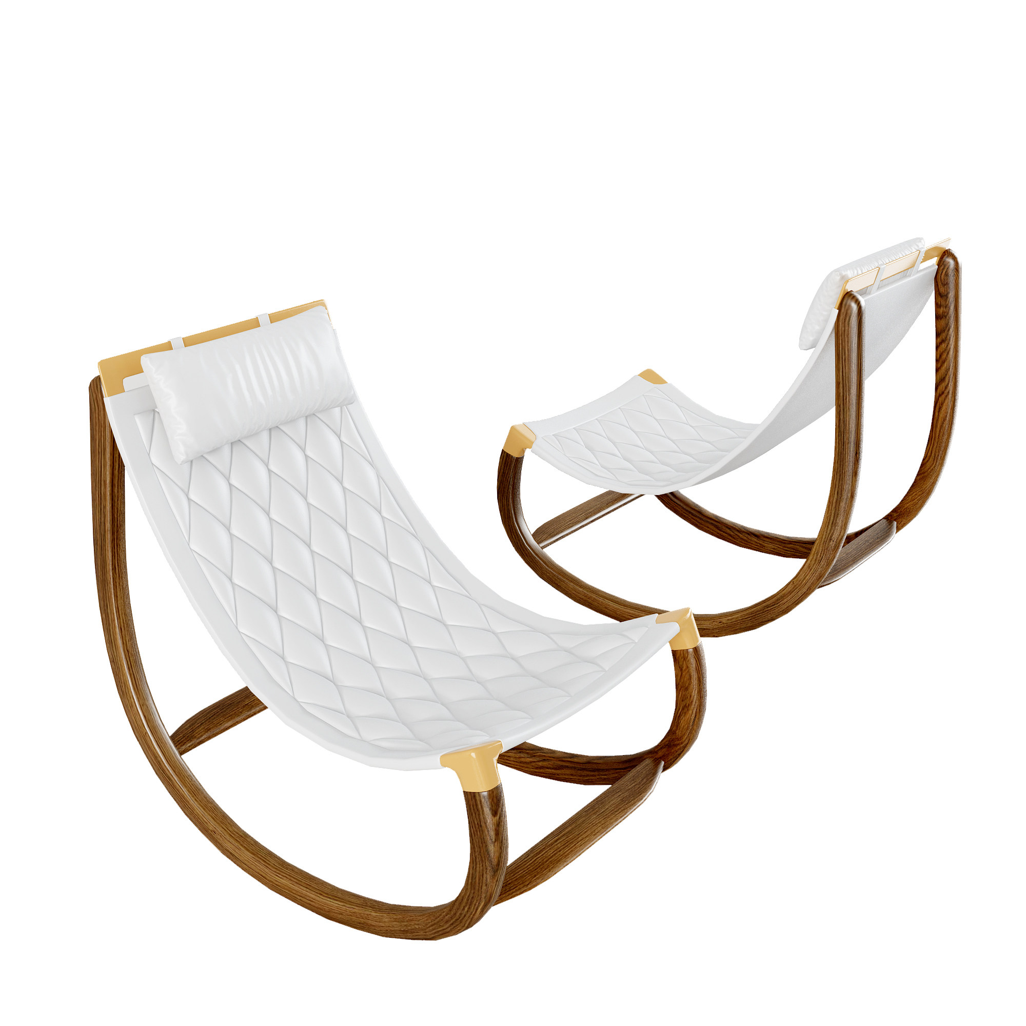 现代户外休闲躺椅摇椅3d模型下载