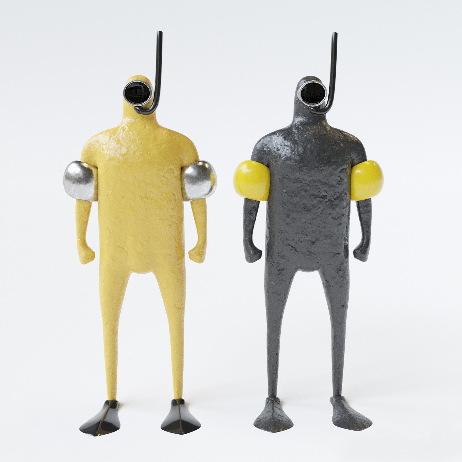 约翰·莫里斯的潜水员雕塑3d模型下载