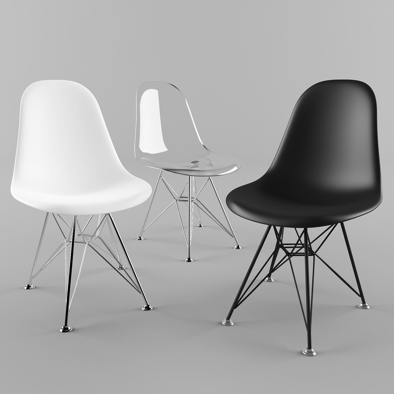 北欧现代餐椅,单椅,椅子 办公椅洽谈椅(2)3d模型下载