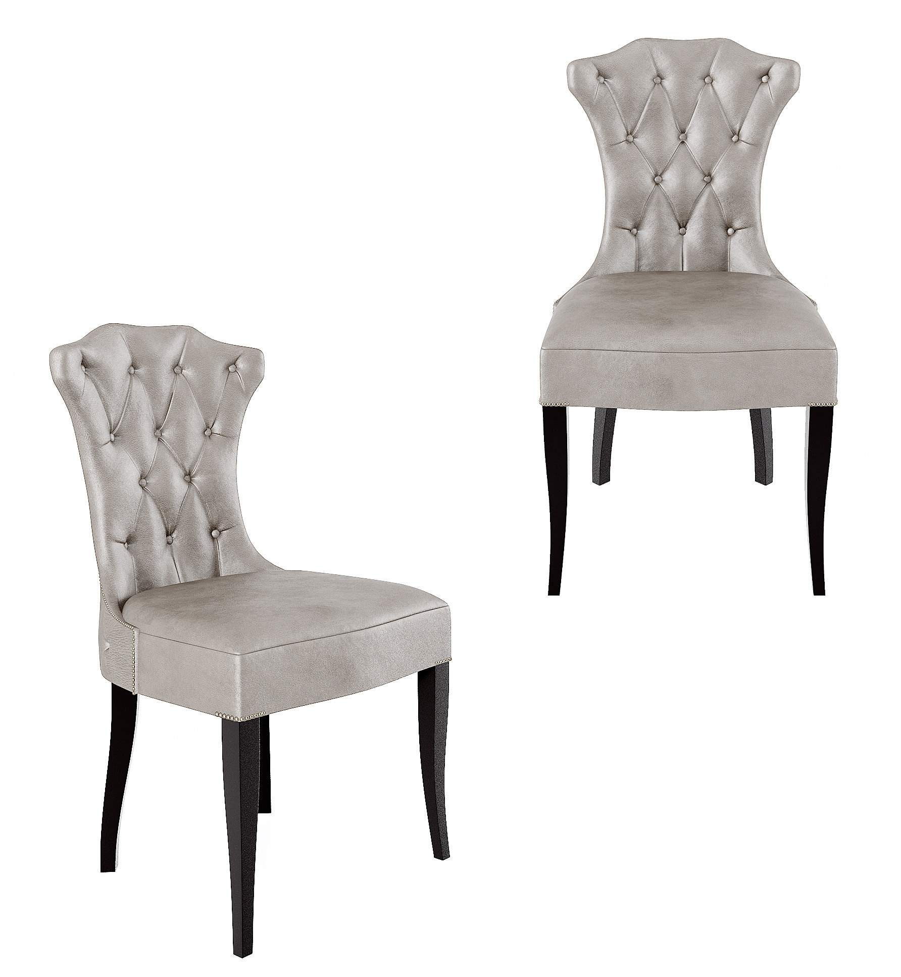 简欧法式皮革餐椅,皮质座椅,3d模型下载