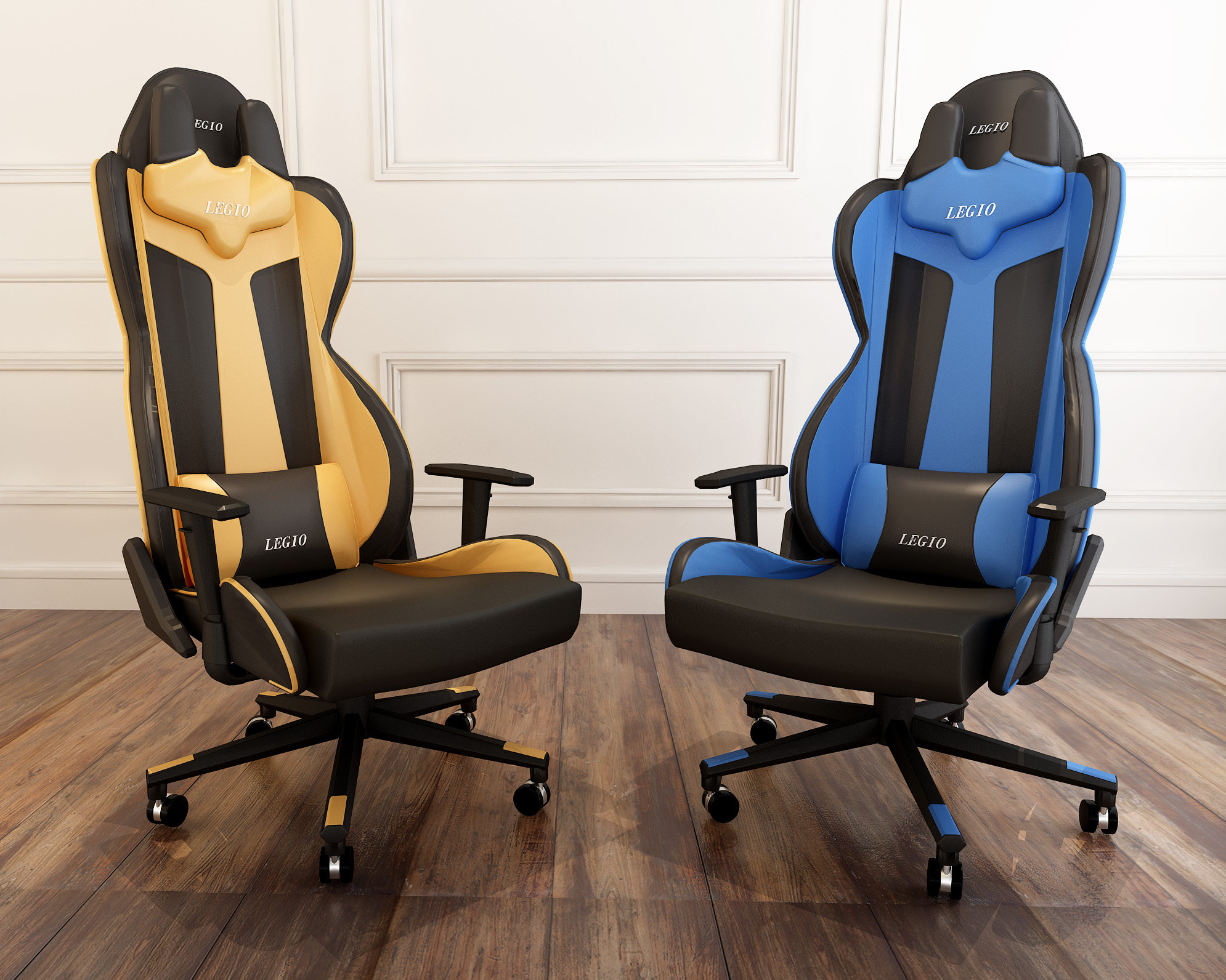 现代电竞椅组合,网吧椅,椅子 3d模型下载