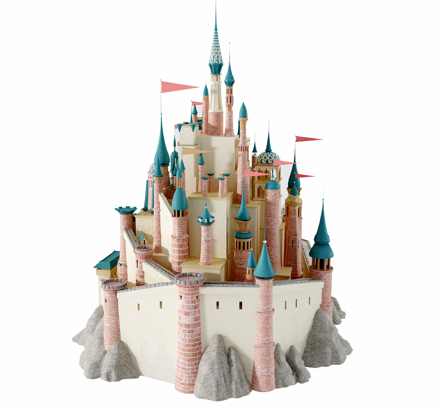 欧式城堡,玩具3d模型下载