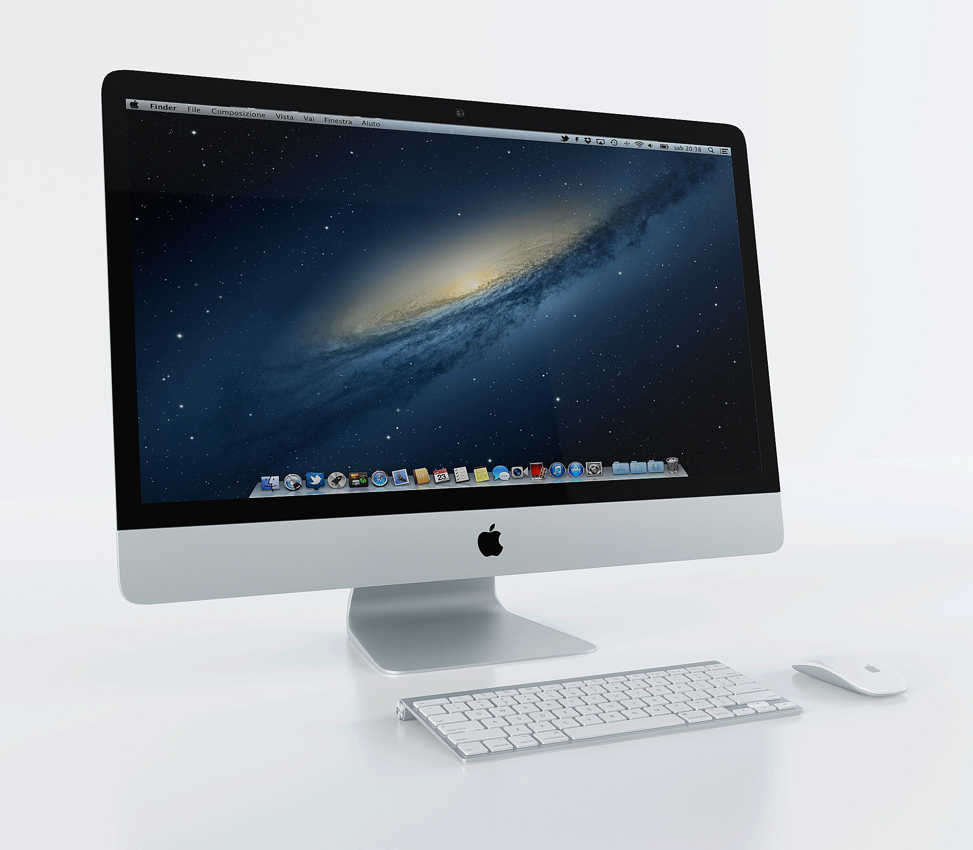 苹果电脑鼠标键盘一体机,显示器,苹果显示器 3d模型下载