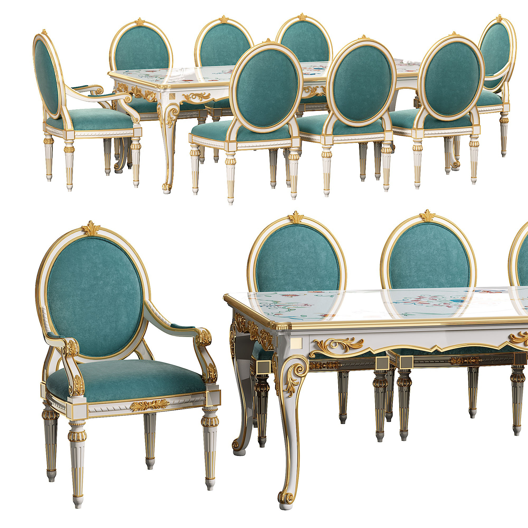安德里亚·范法尼餐桌3d模型下载