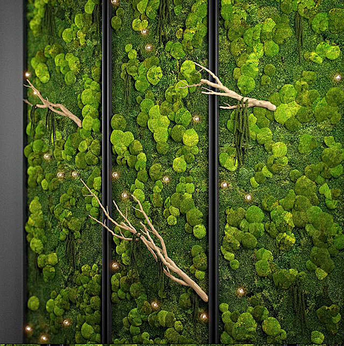 苔藓植物墙,绿植墙3d模型下载