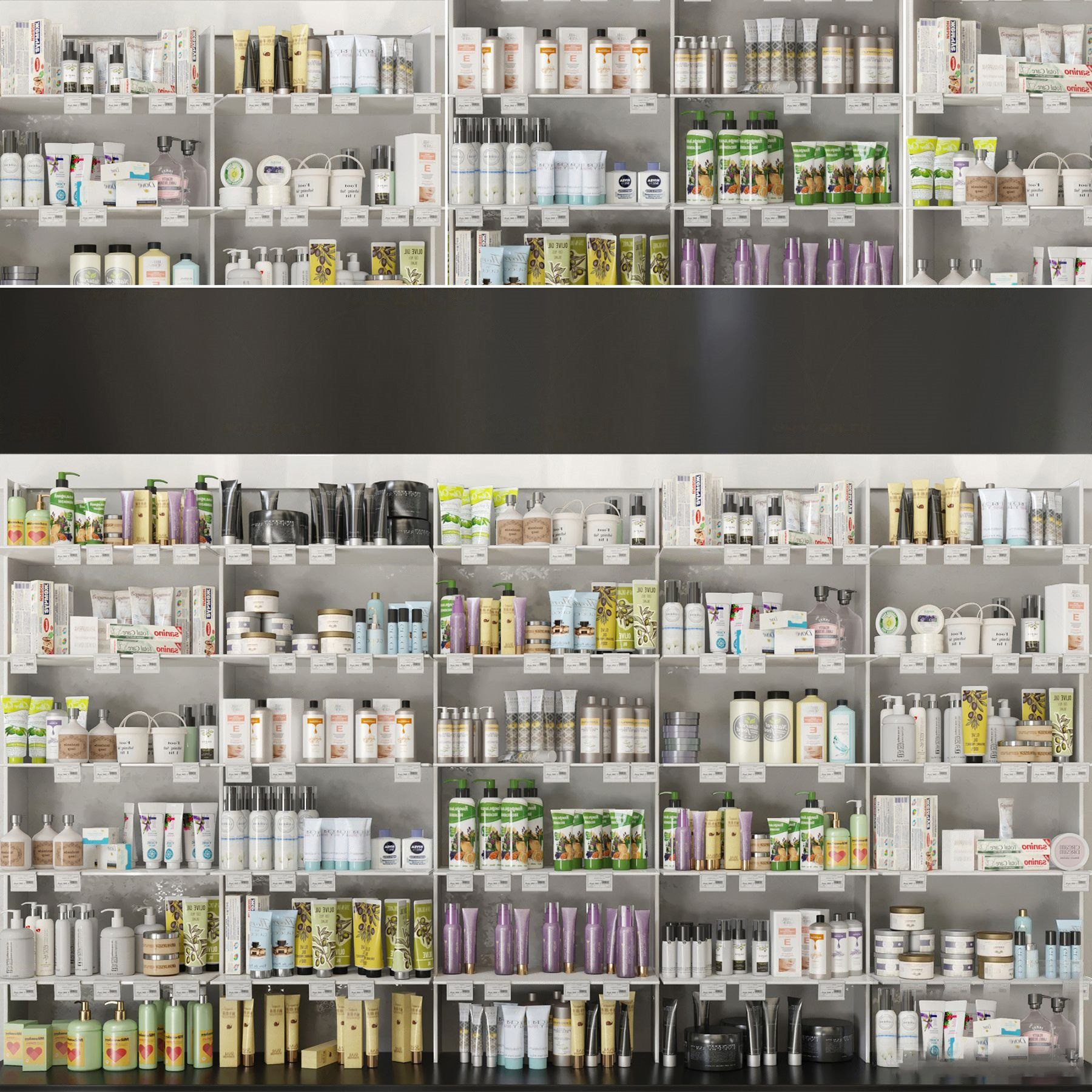 现代化妆品香水商展柜3d模型下载