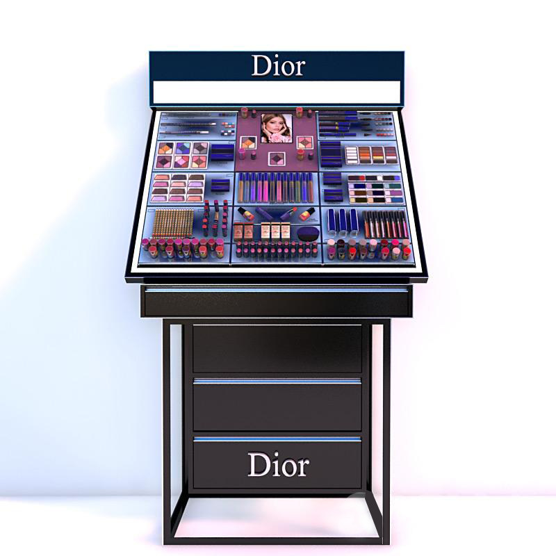 dior化妆品展柜3d模型下载