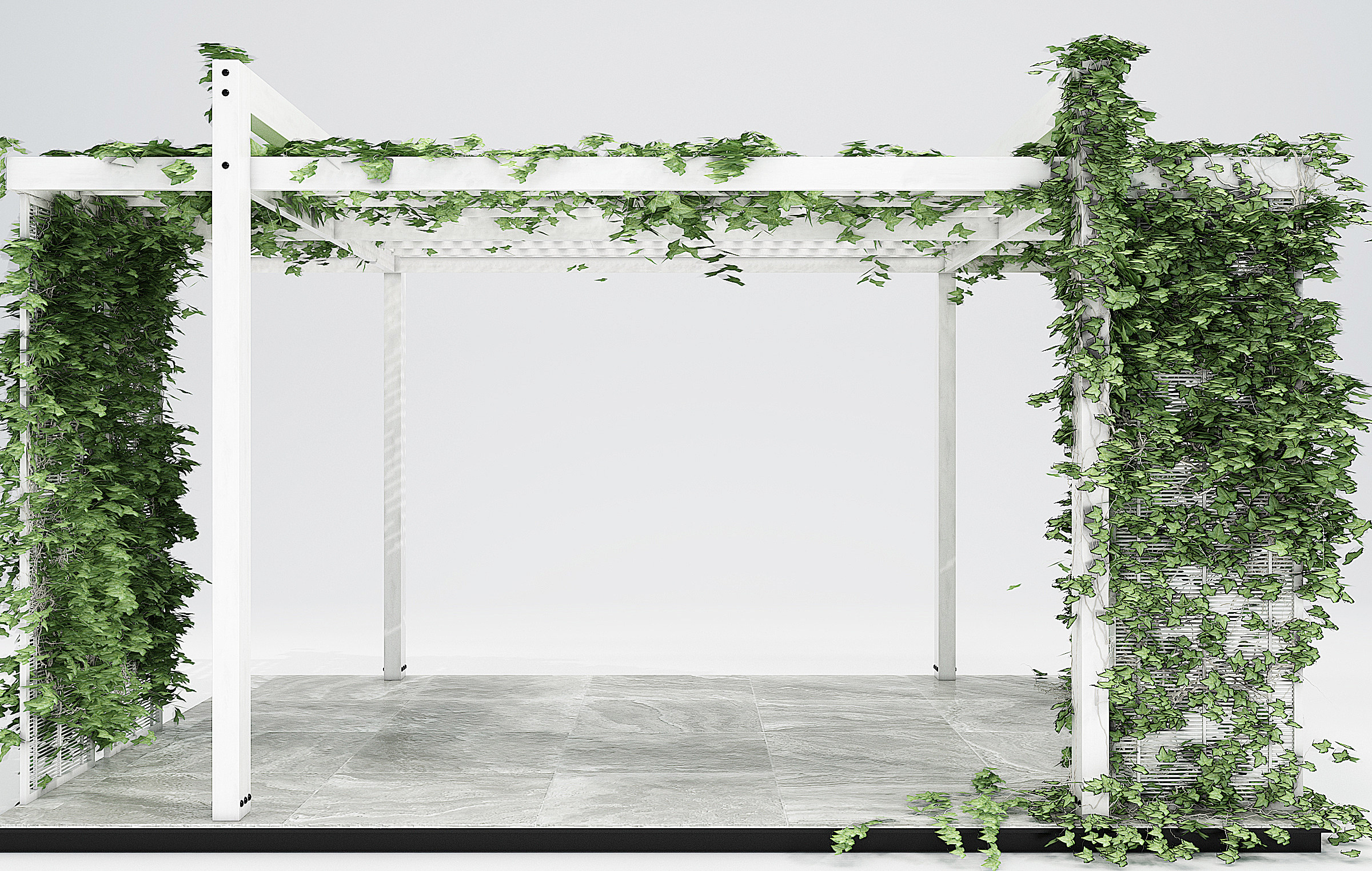 绿植藤蔓绿植，廊架，铁艺凉亭3d模型下载