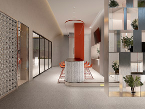 现代办公室茶水间，水吧台3d模型下载
