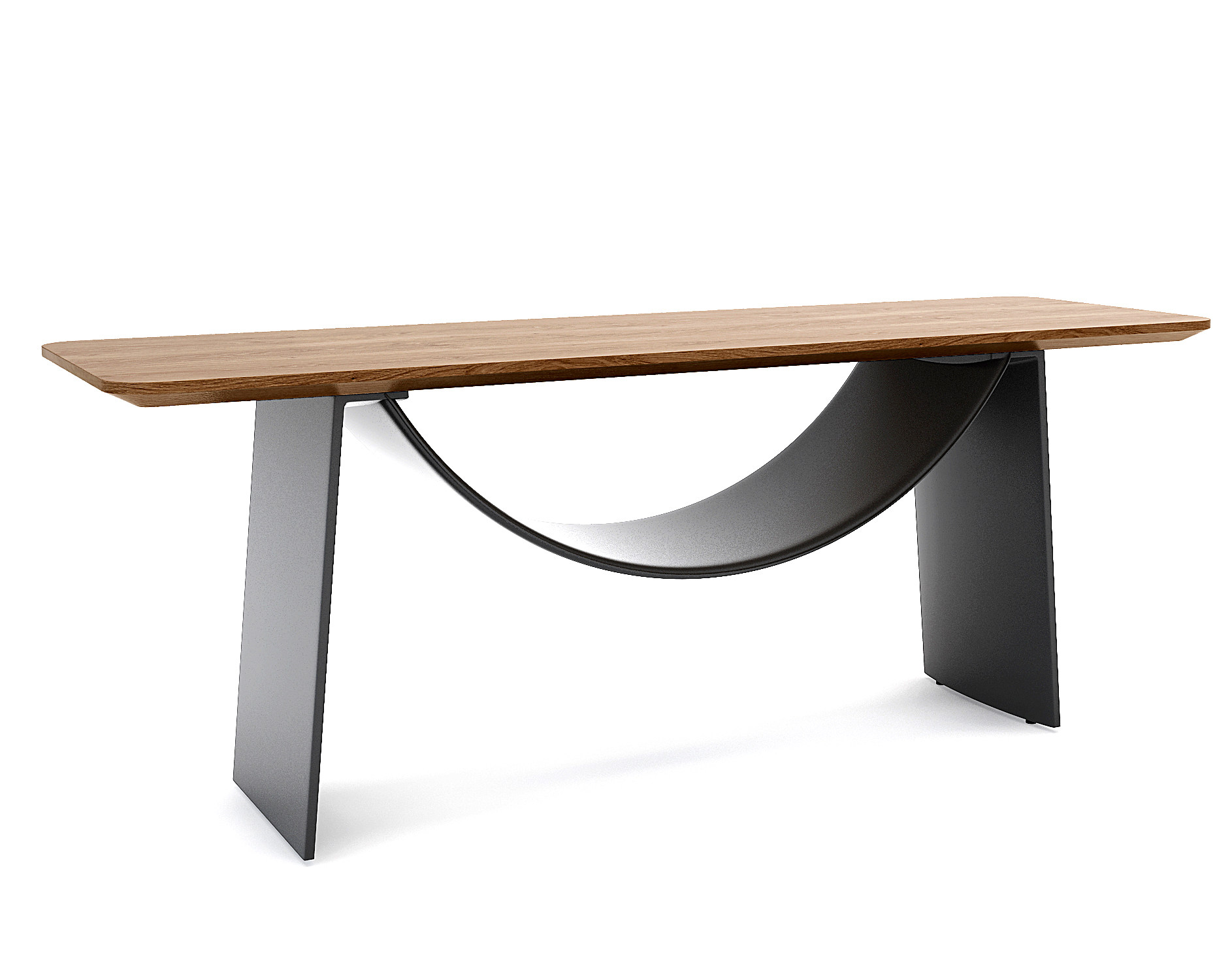 现代长凳餐桌，桌子3d模型下载