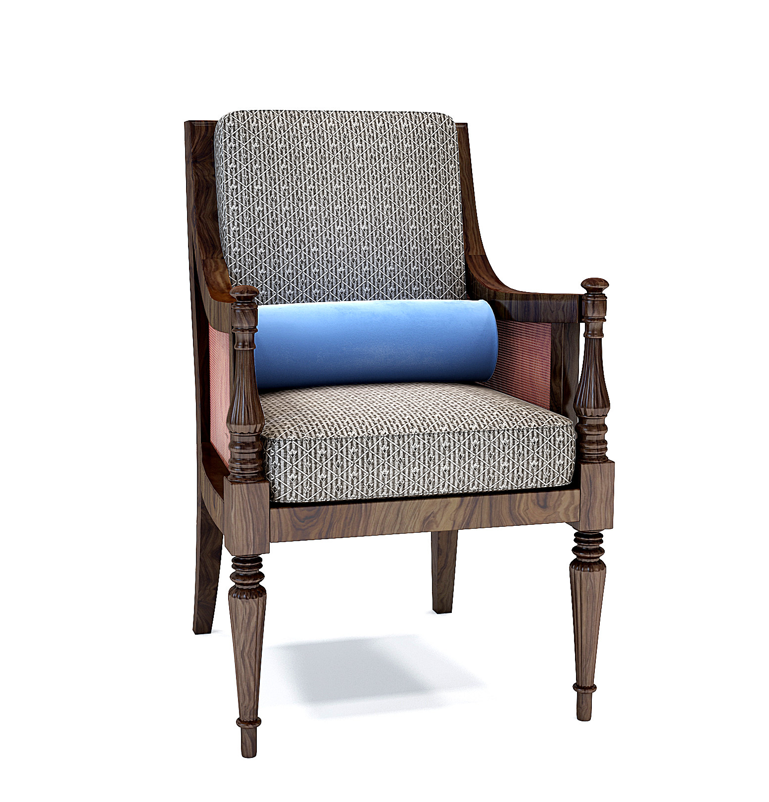 欧式古典单人椅子3d模型下载