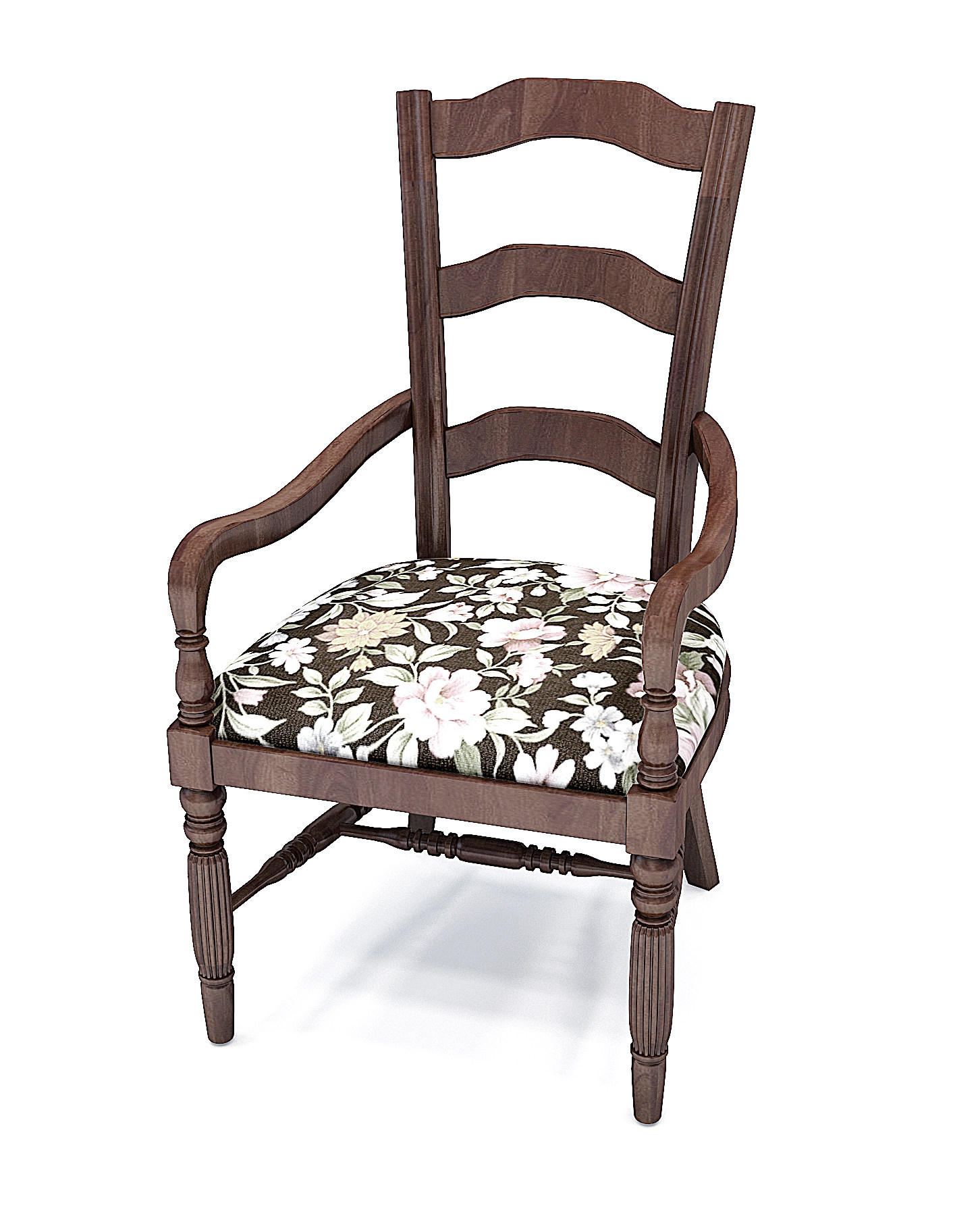 美式扶手餐椅3d模型下载