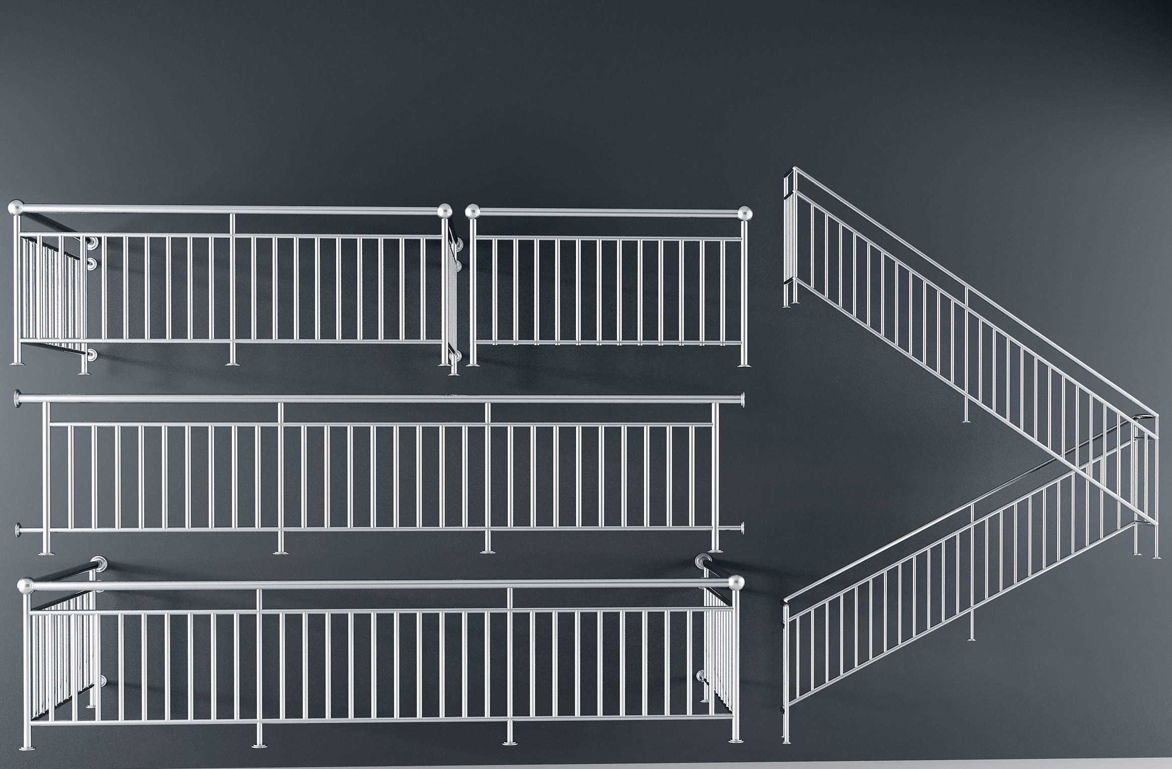 现代护栏,护栏,围栏 (1)3d模型下载