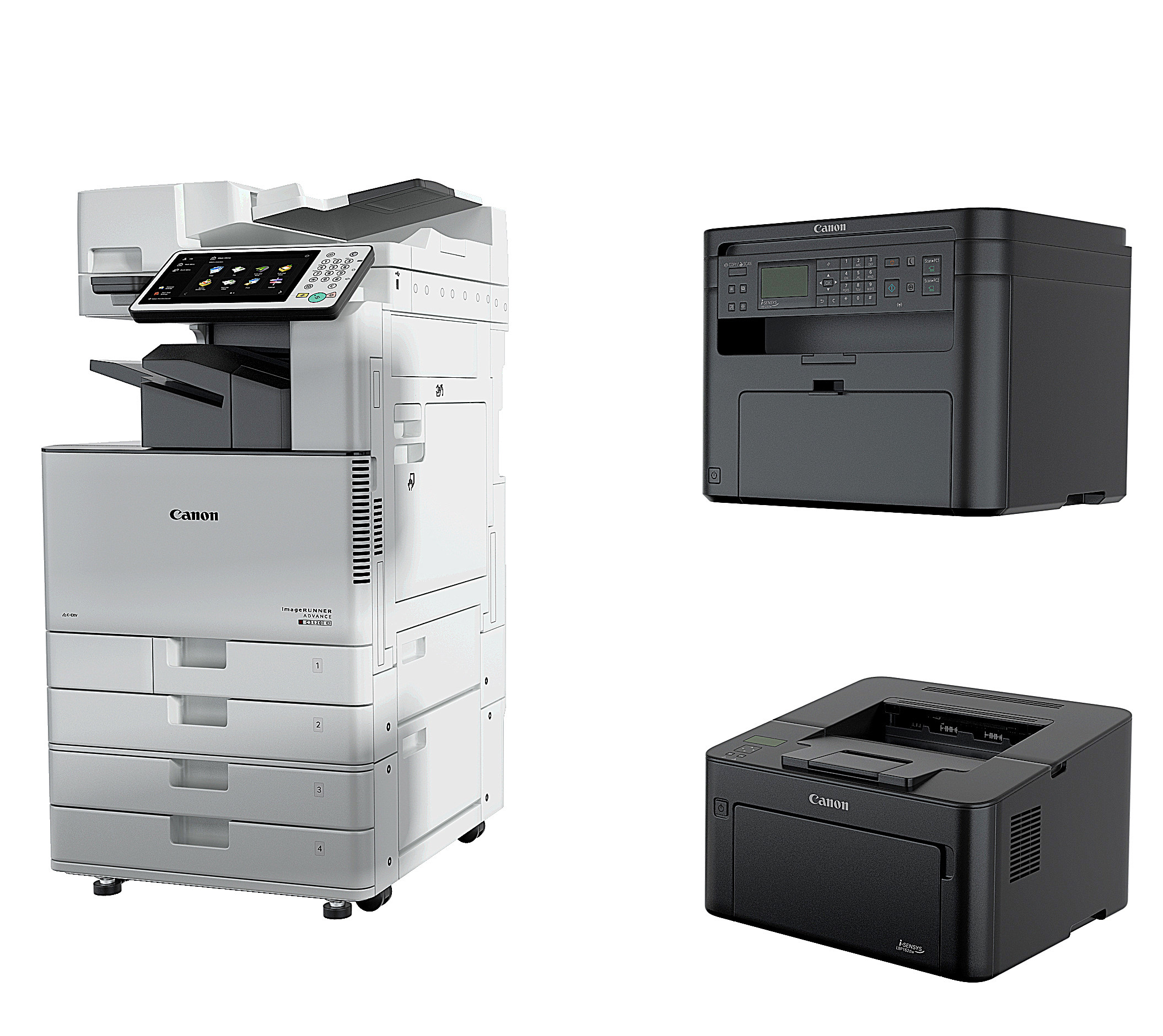 现代打印机,复印机组合3d模型下载