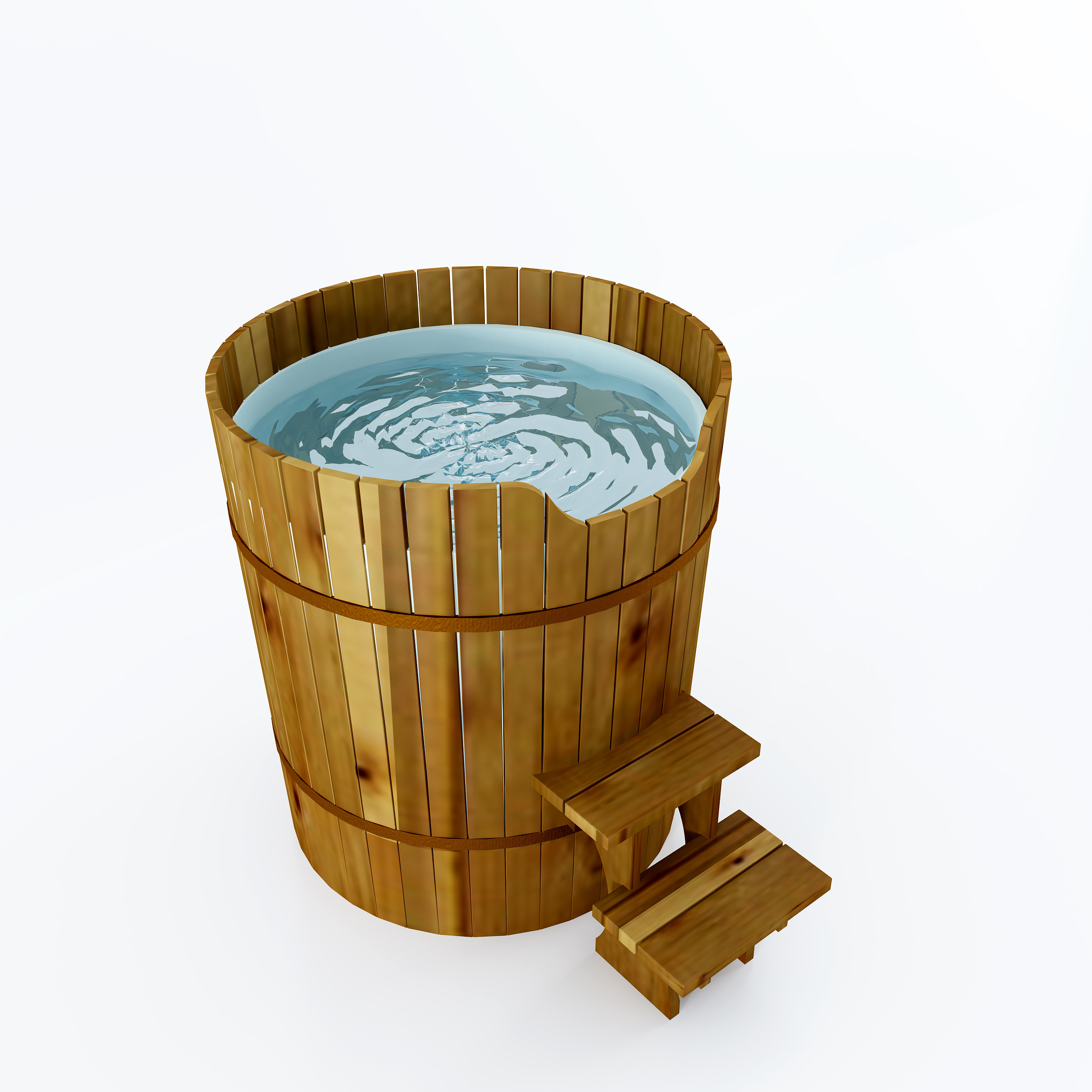 中式浴桶 3d模型下载