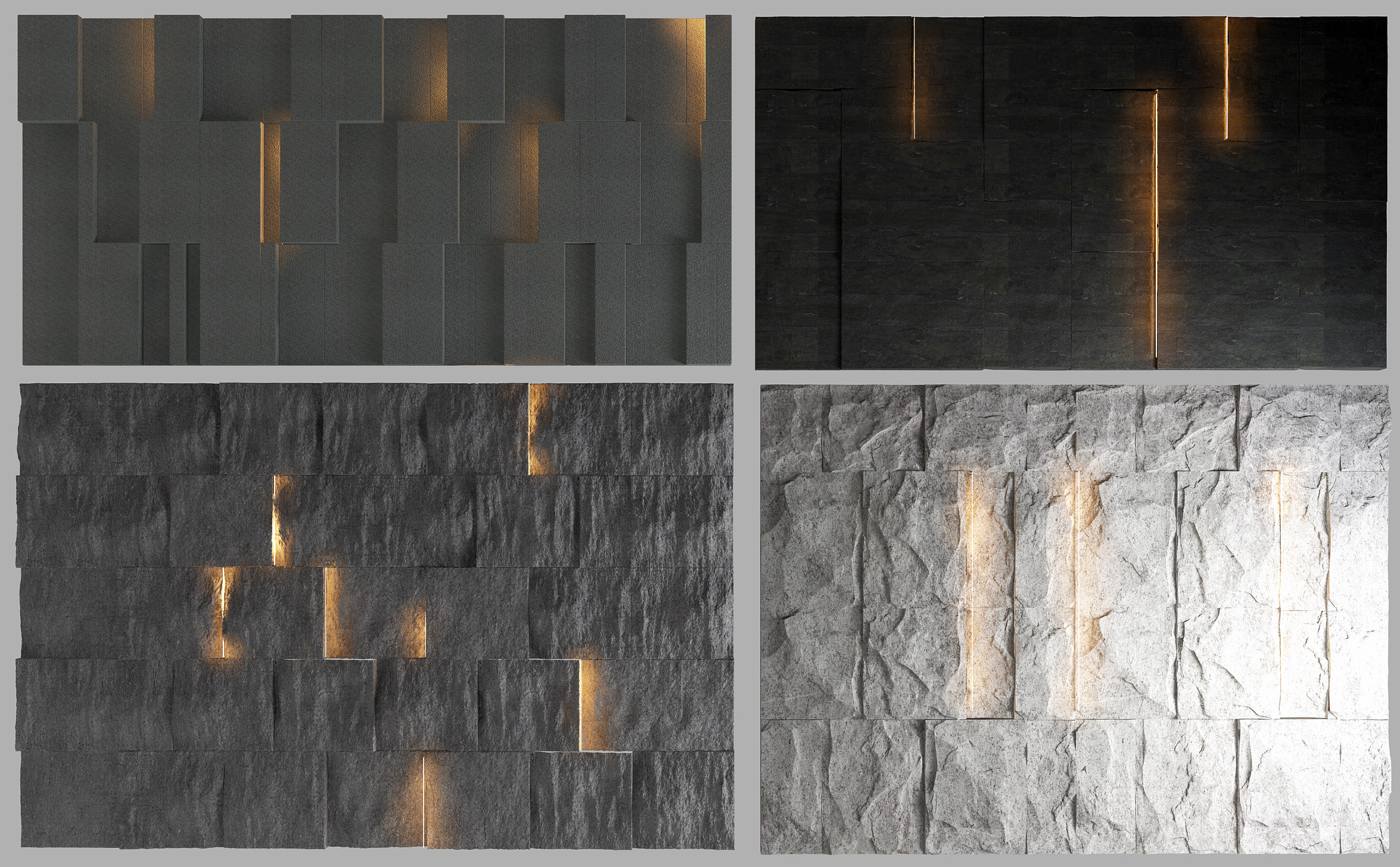 现代文化石，毛石墙文化墙 砖墙 (1)3d模型下载