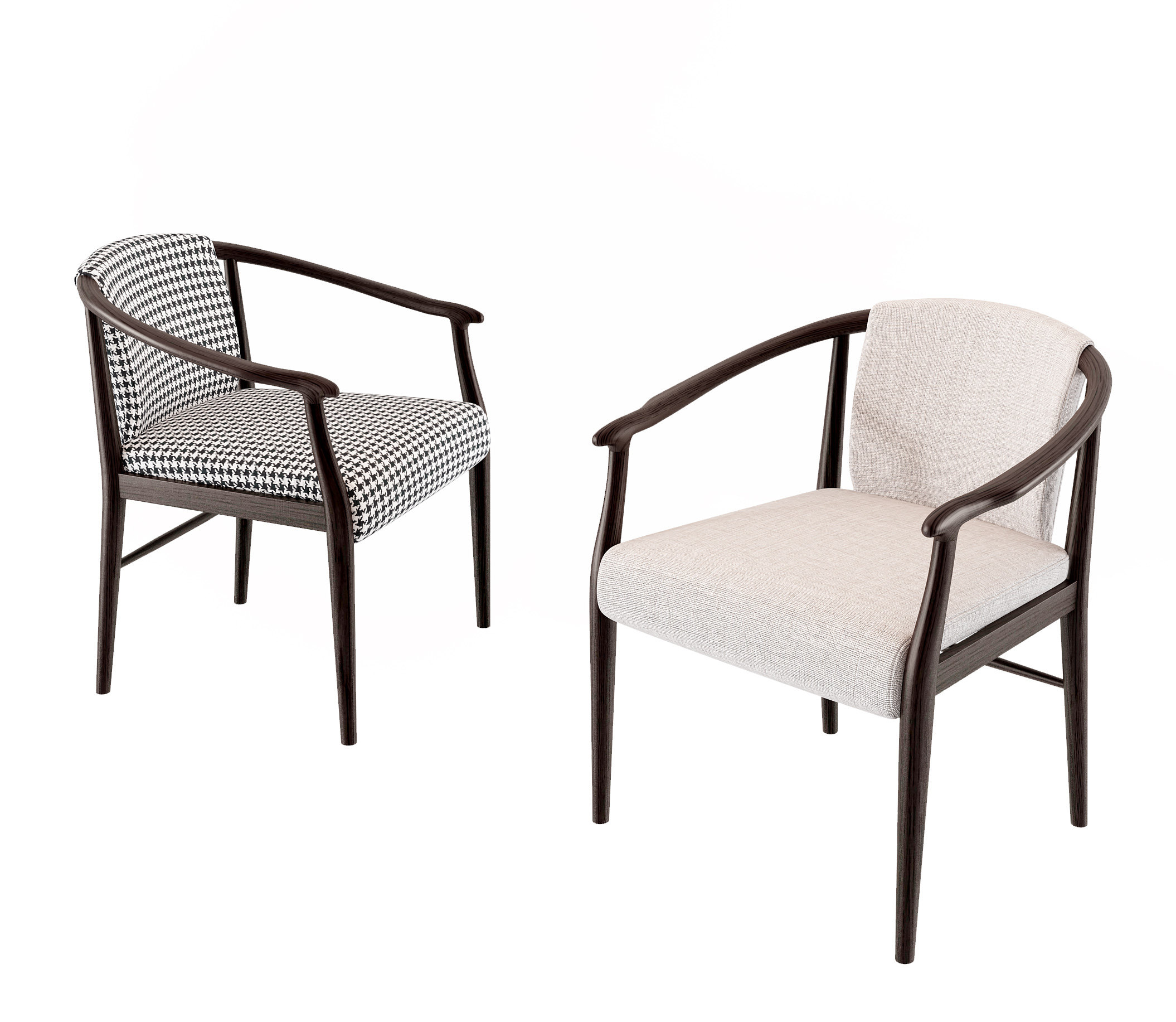 新中式餐椅  单椅_3d模型下载