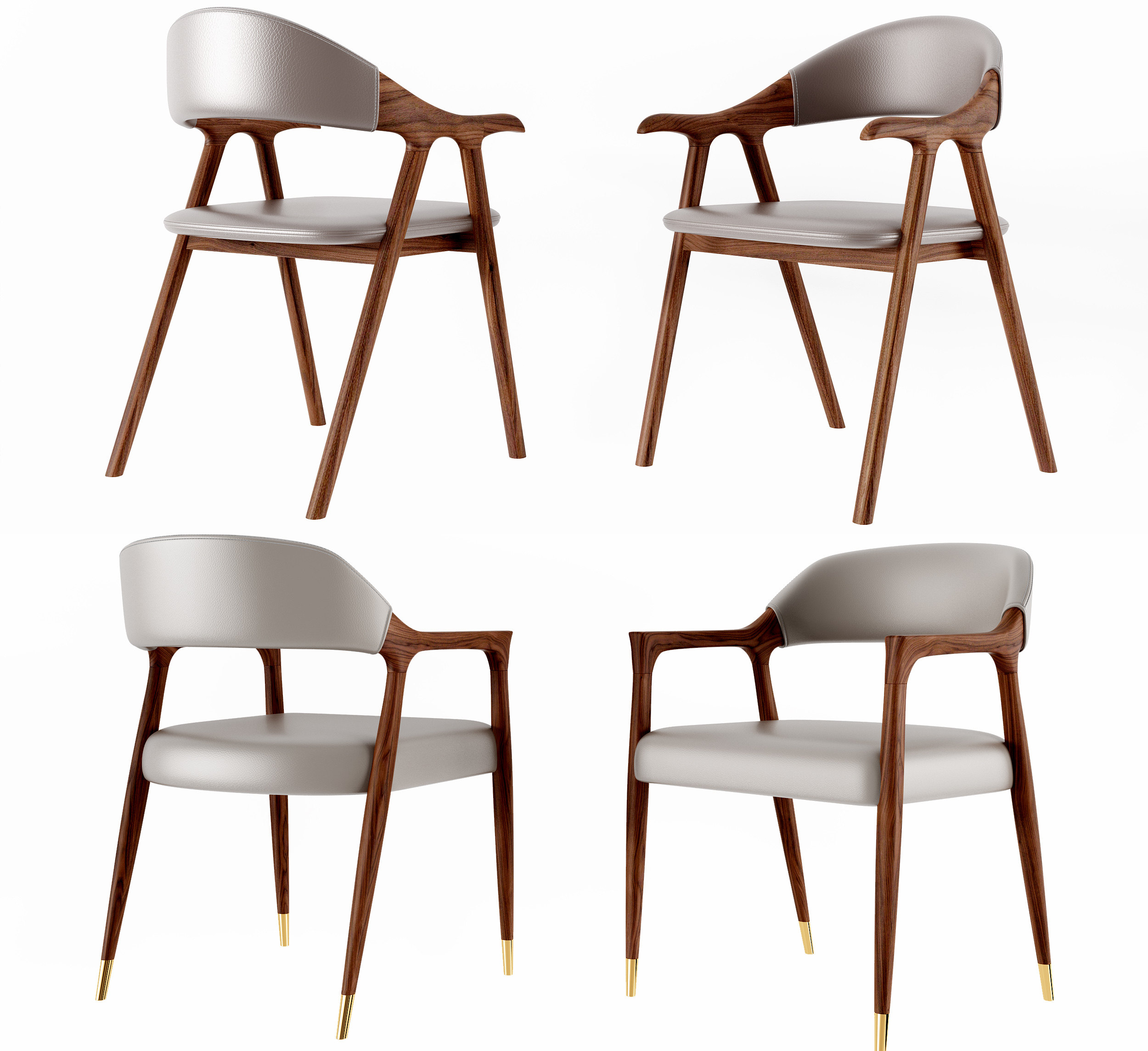 新中式实木餐椅 单椅3d模型下载
