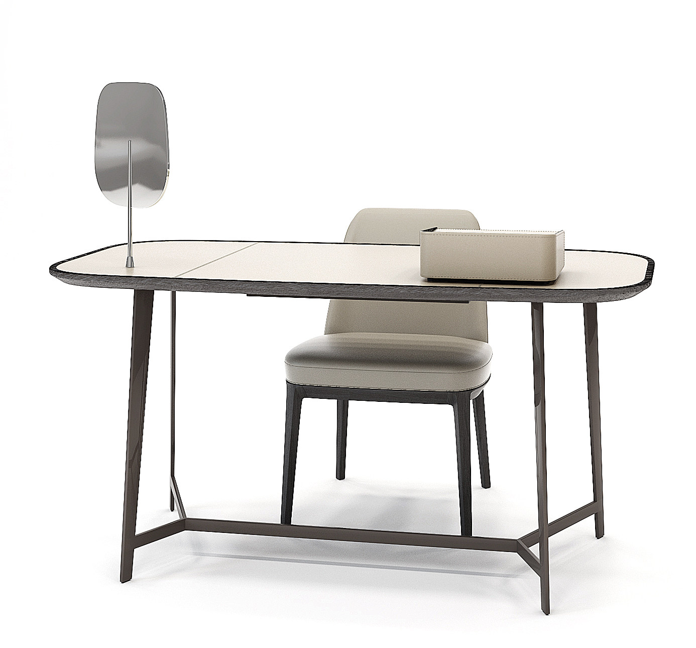 现代书桌椅写字台3d模型下载