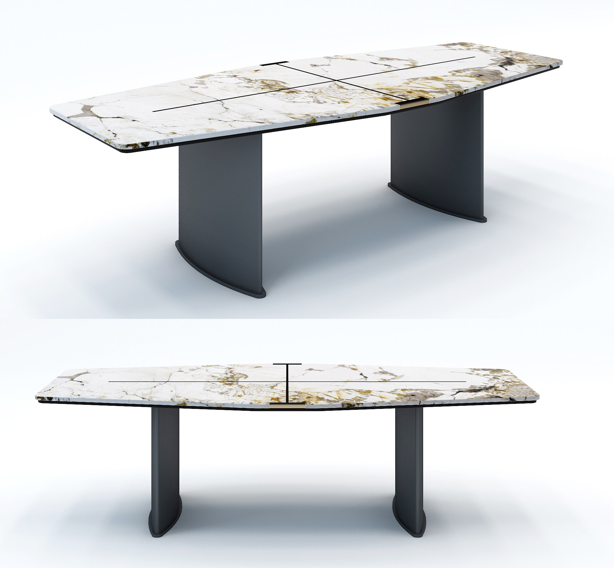 现代大理石餐桌3d模型下载