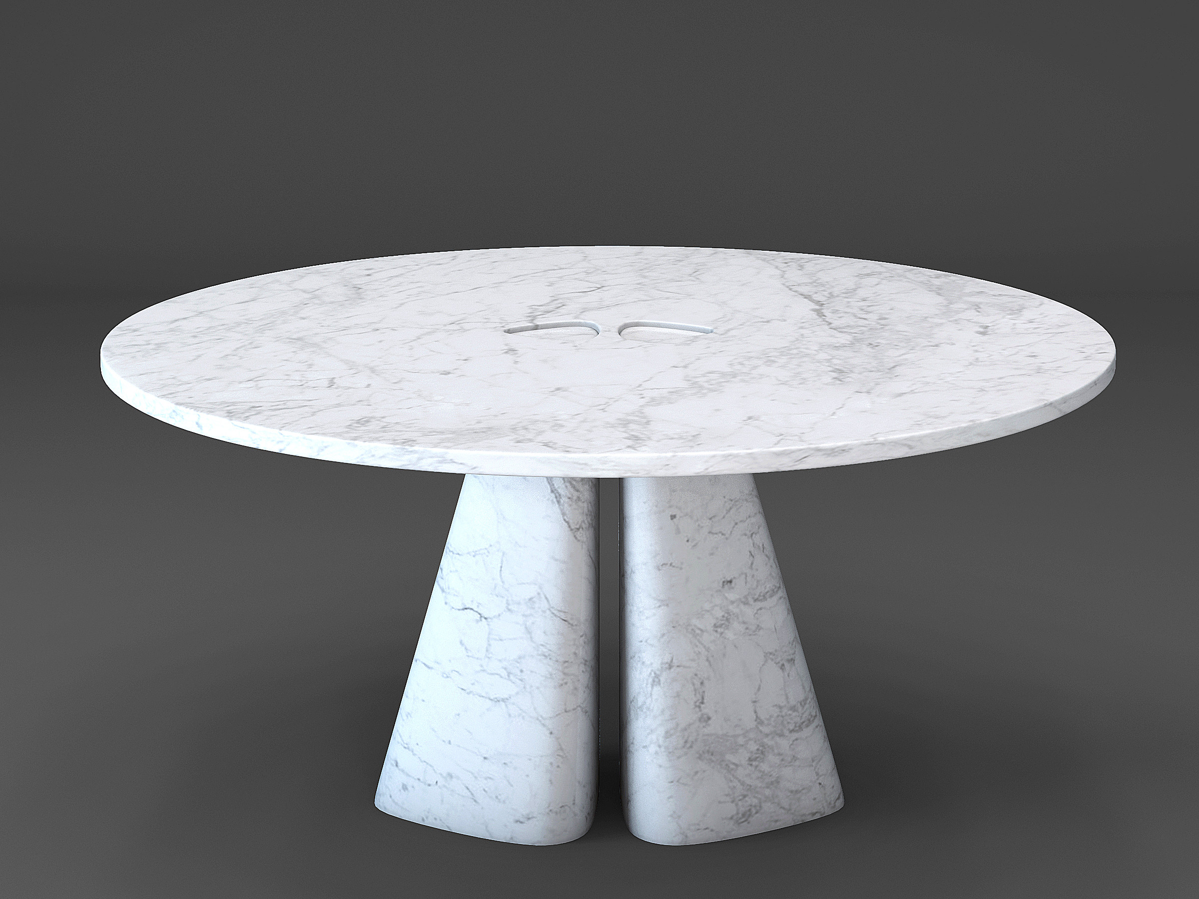 现代圆形大理石餐桌3d模型下载