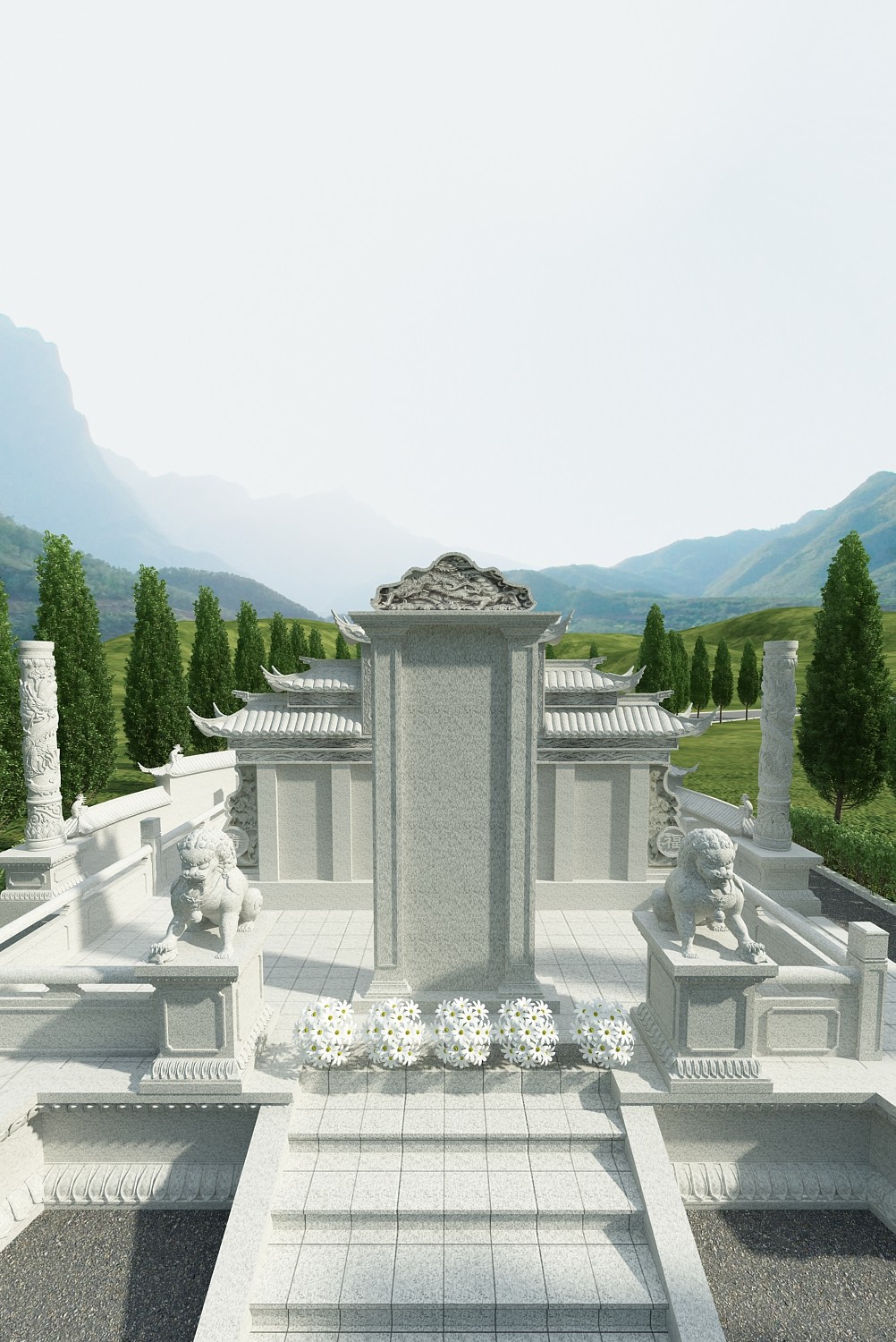 墓园,3d模型下载