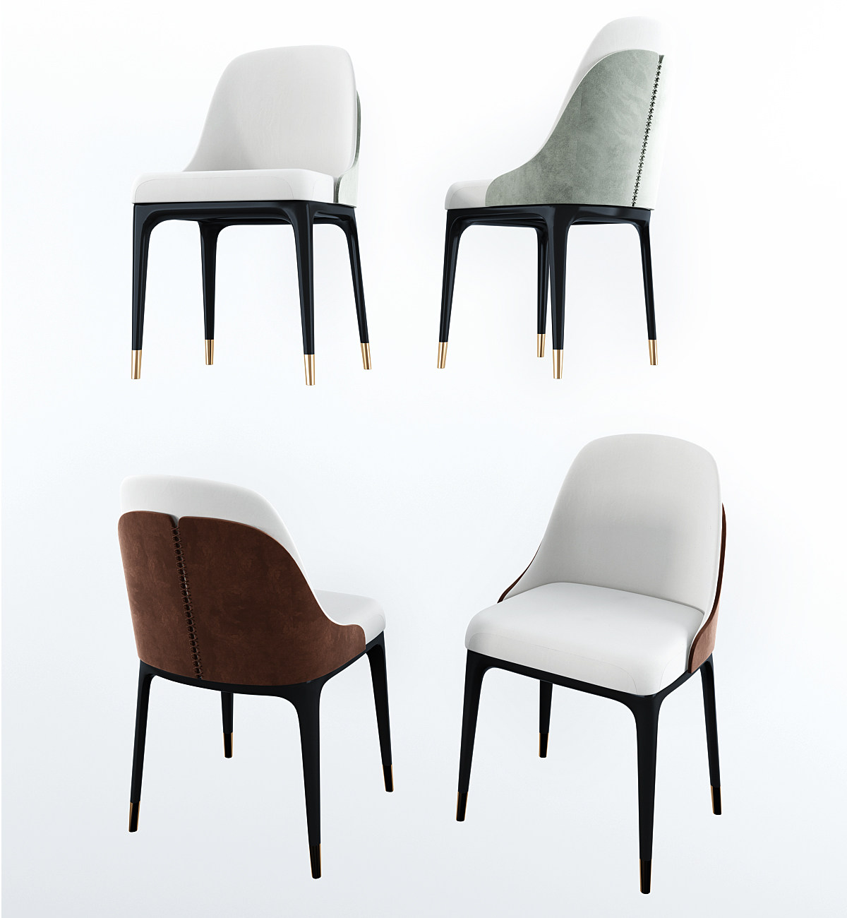 现代布艺单椅3d模型下载