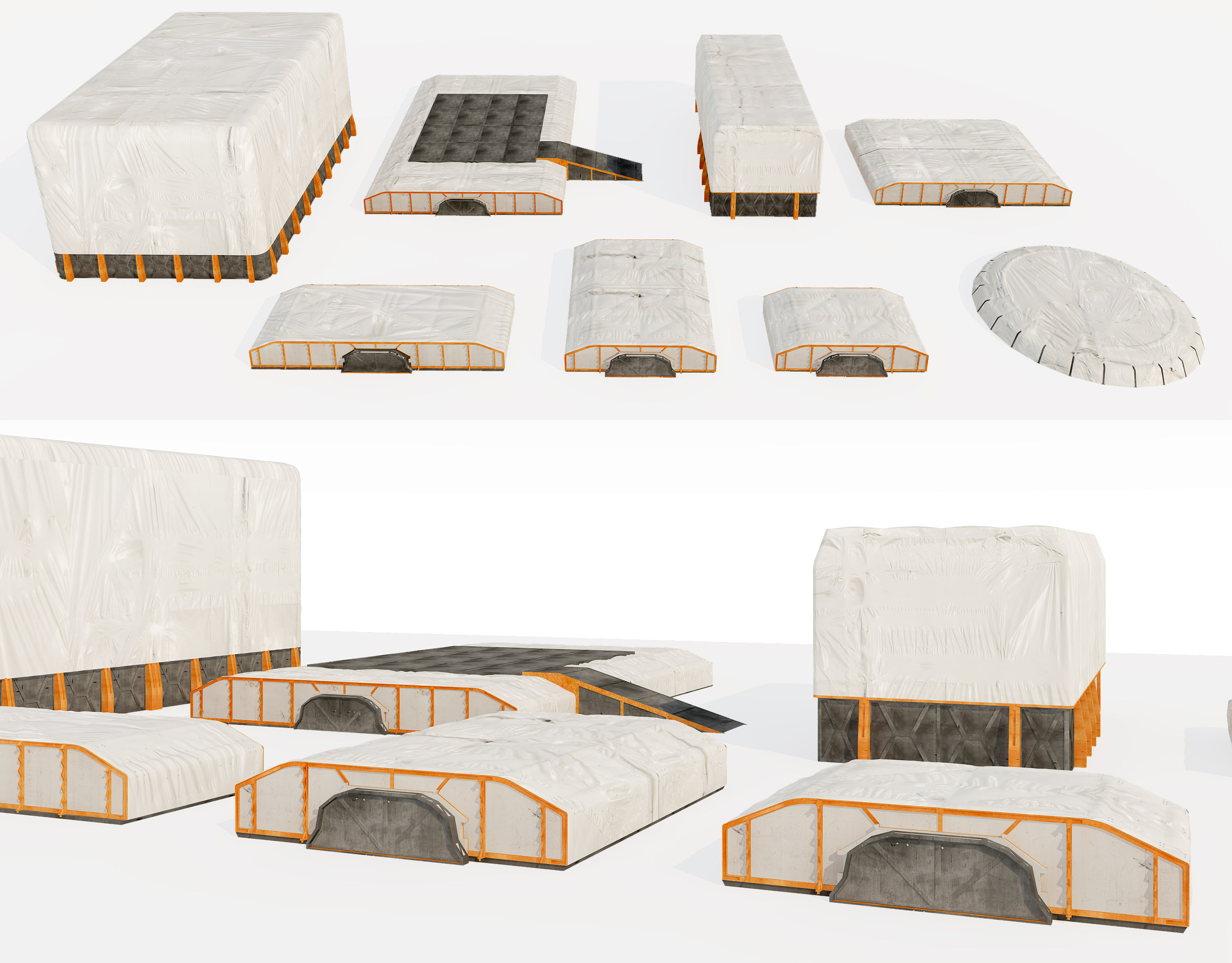 集装箱 蒙古包 帐篷 3d模型下载