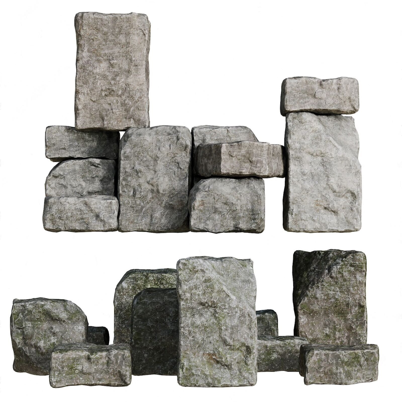 现代景观石头3d模型下载