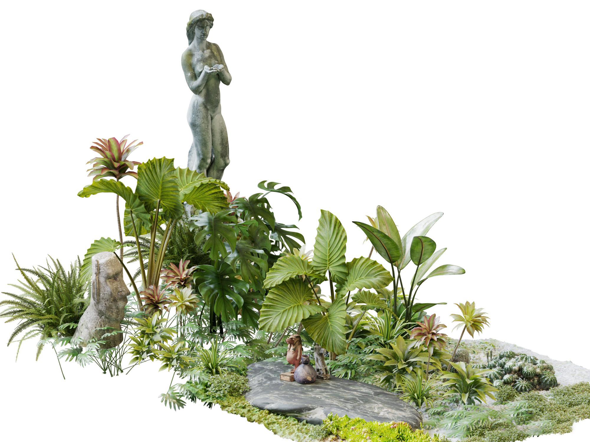 现代景观植物绿植矮树灌木3d模型下载