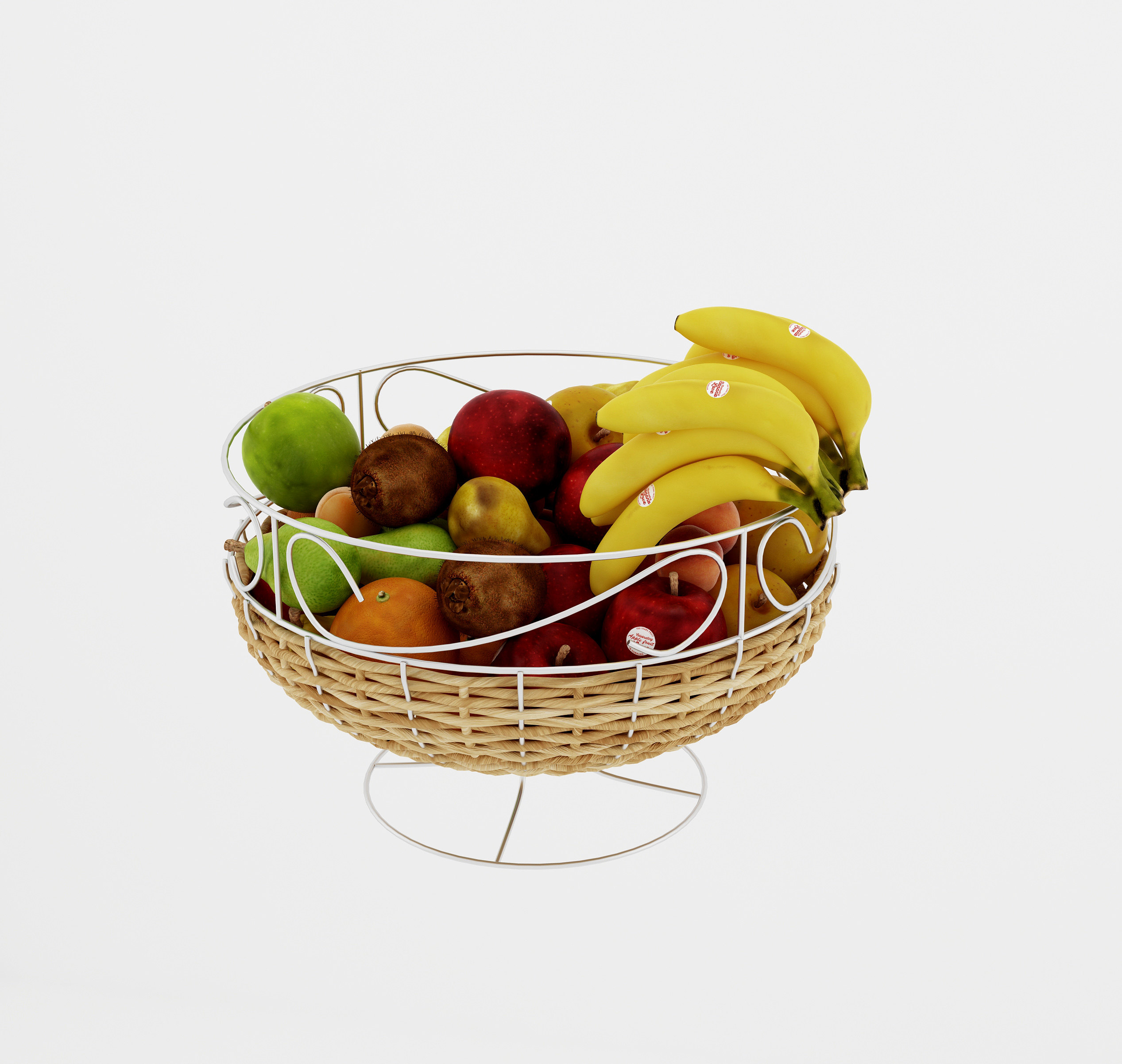现代水果果盘组合 3d模型下载