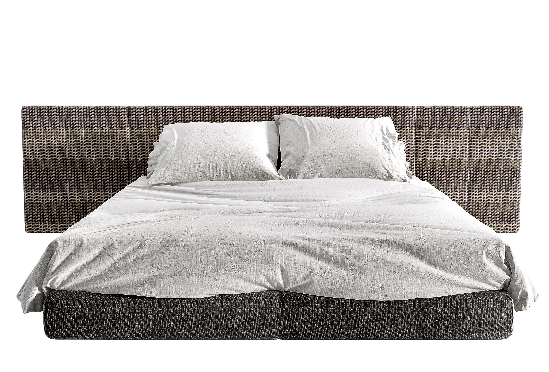现代布艺双人床 床 床具 (1)3d模型下载