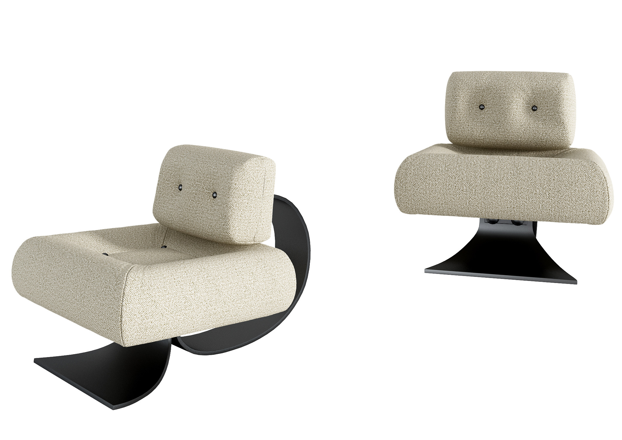 现代单人沙发 3d模型下载