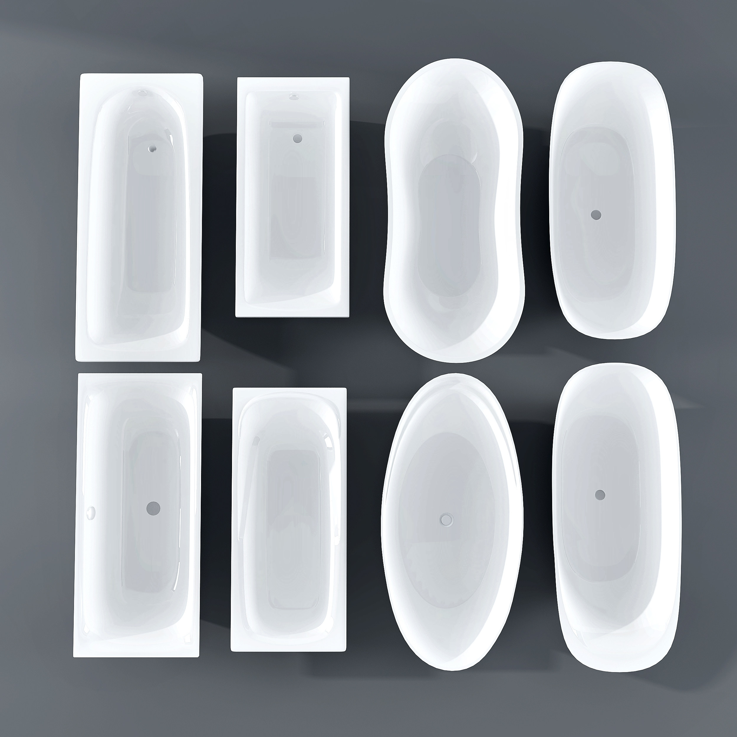 现代嵌入式浴缸组合3d模型下载